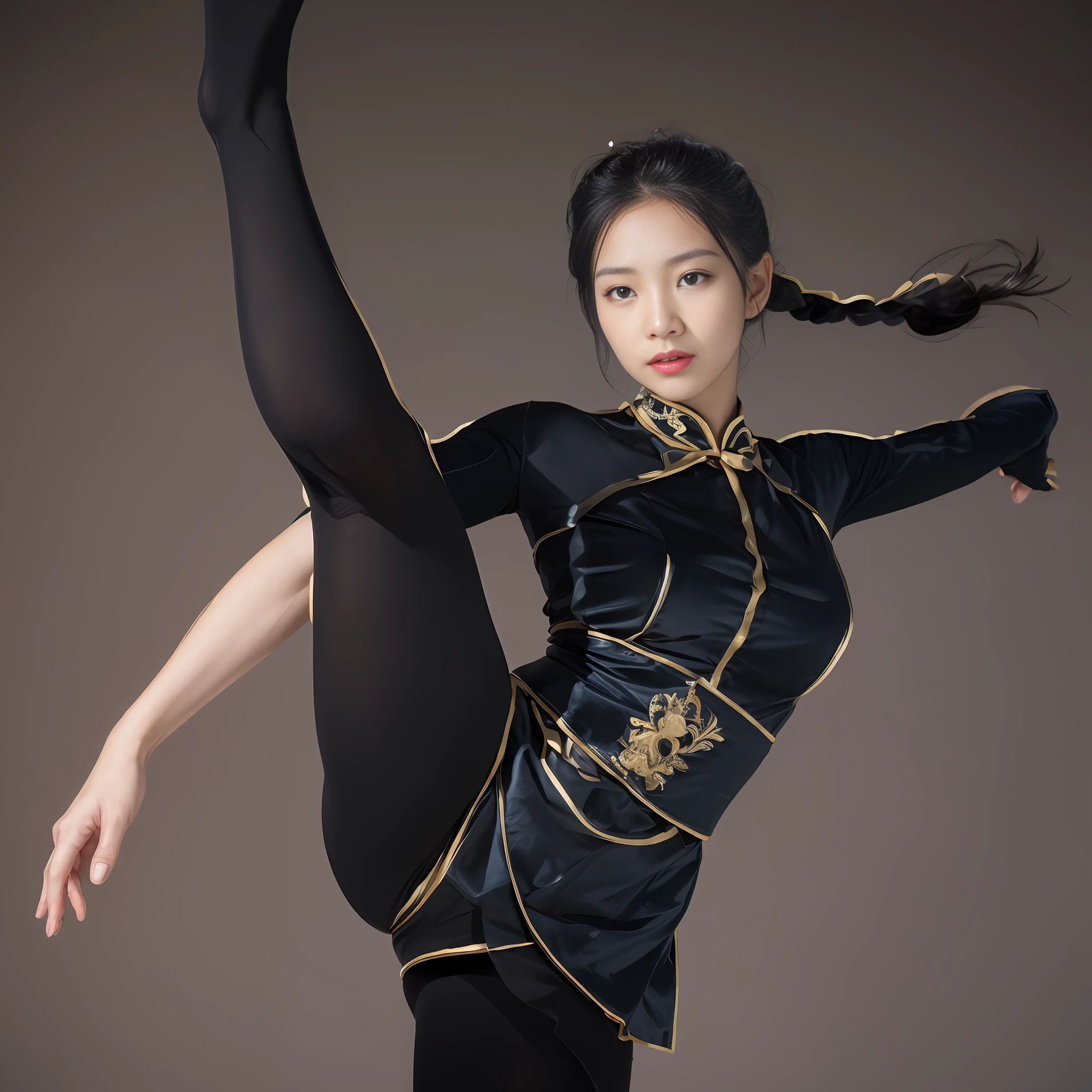 ((Night Scene, Realistic Light, Top Quality, 8k, Masterpiece: 1.3)), 1 Japan girl, Beauty: 1.4, (Black hair, big: 1.45), Super detailed face, Detailed eyes, Cute smile, High school girl in sailor uniform, black tights, beautiful, attractive, extremely beautiful, black low pumps, Classroom landscape, Around the face, disheveled short hair, Focus on beautiful face, Front gaze, F1.0, frontal, face overhead view