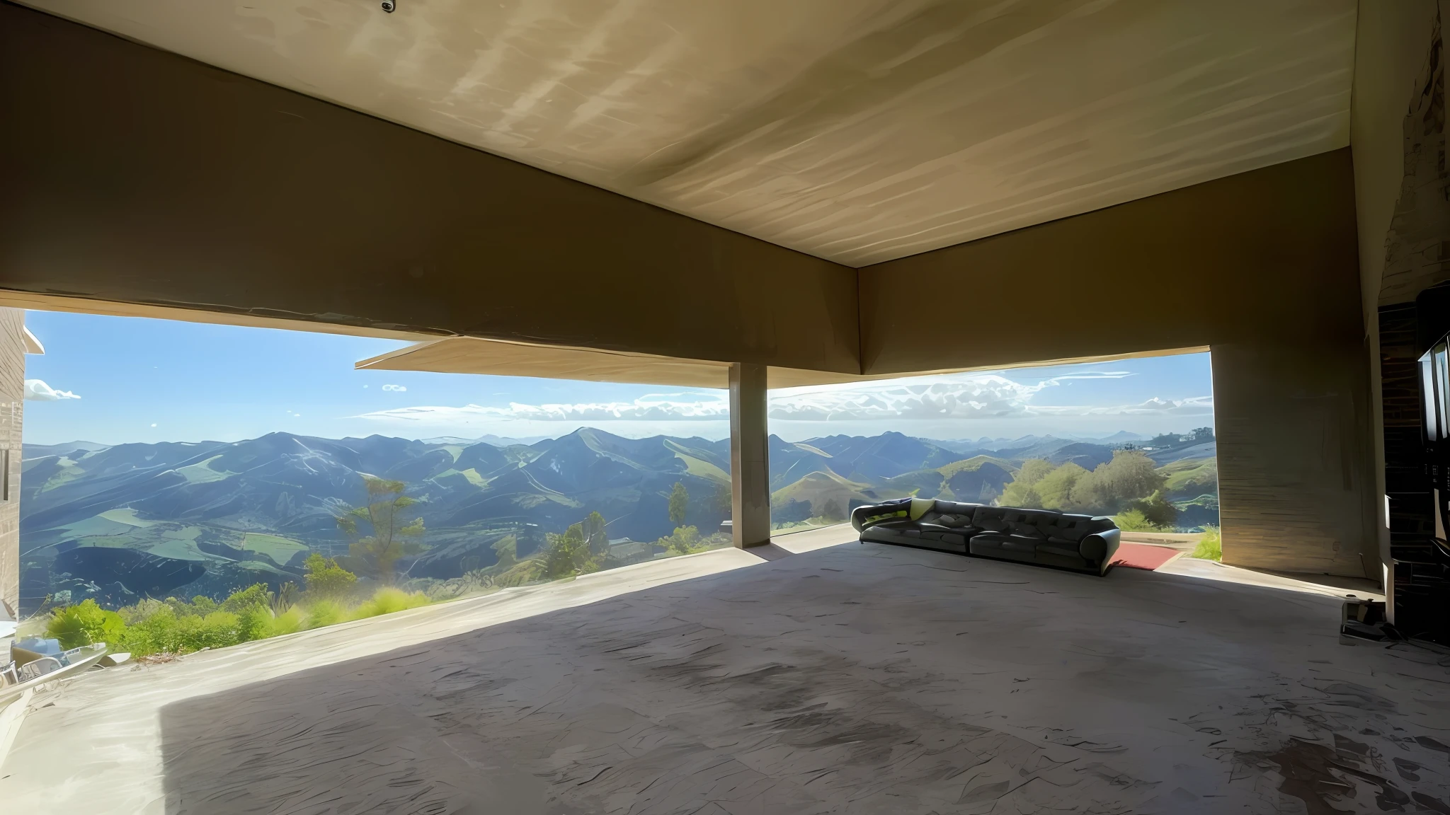 New modern living room with sofas and other items