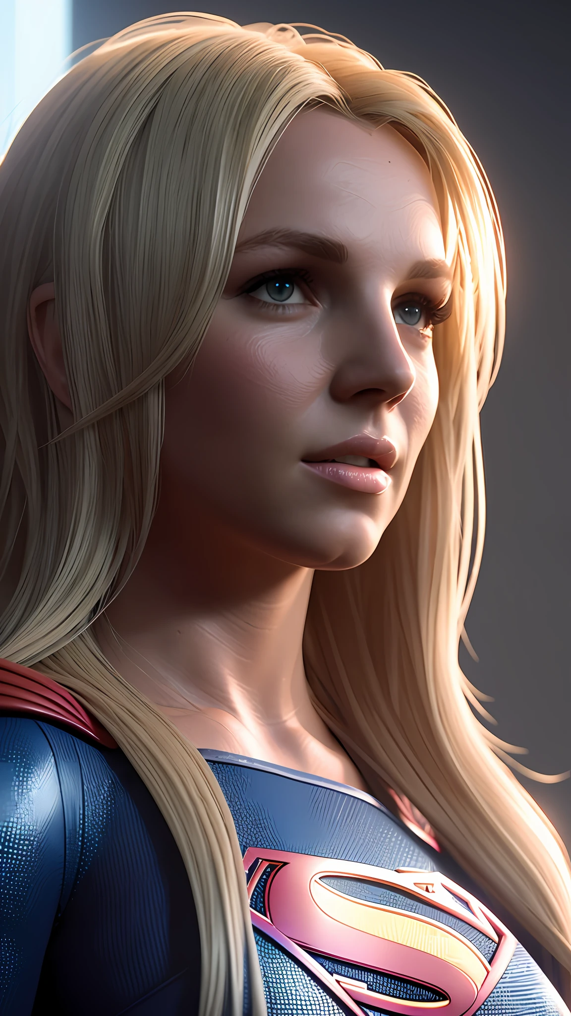 Britney Spears, supergirl, photography, soft lighting, soft details, octane, artstation trend, ultra high detail, ultra realistic, cinematic, 16k