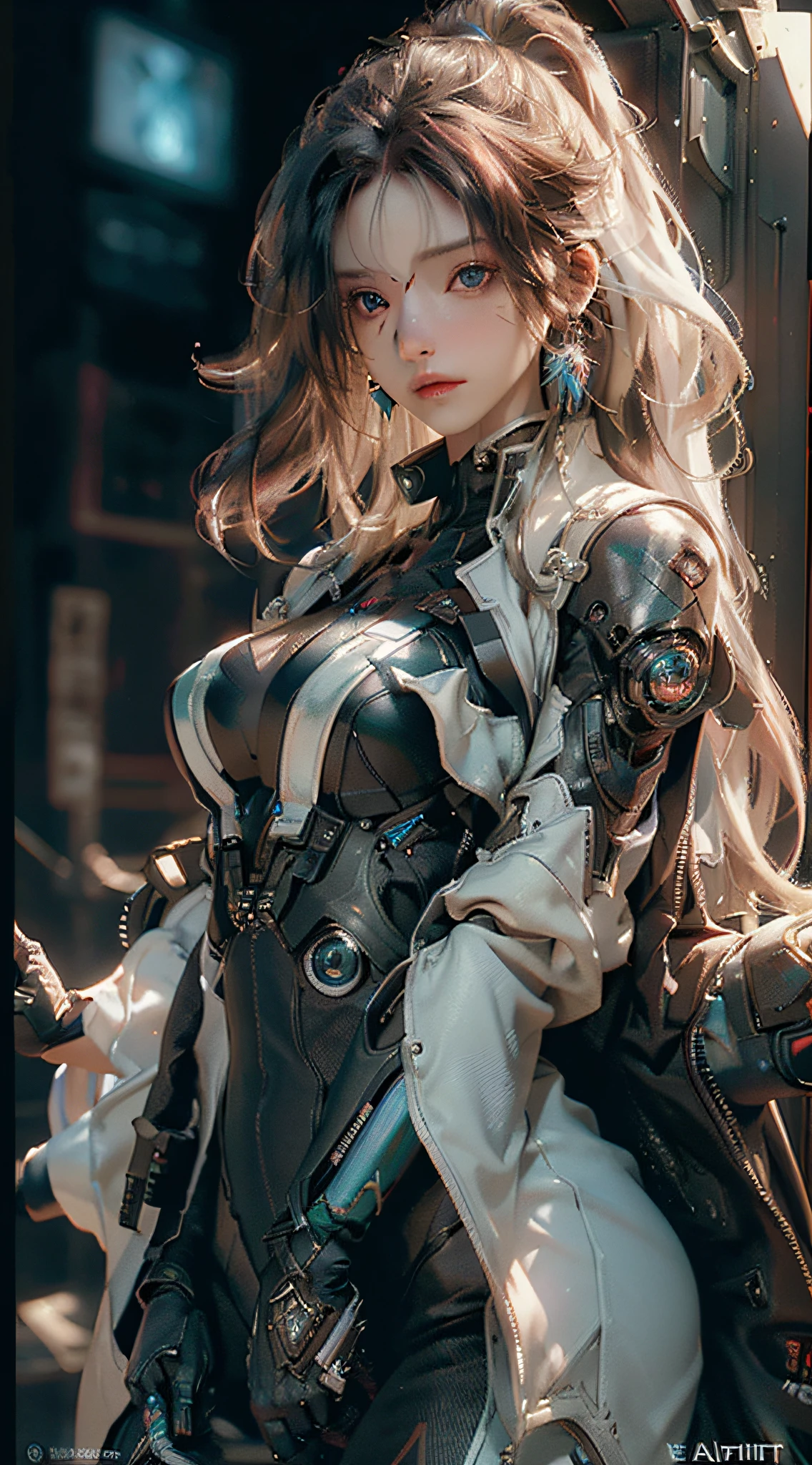 ((Best quality)), ((masterpiece)), (detailed:1.4), 3D, an image of a beautiful cyberpunk female,HDR (High Dynamic Range),Ray Tracing,NVIDIA RTX,Super-Resolution,Unreal 5,Subsurface scattering,PBR Texturing,Post-processing,Anisotropic Filtering,Depth-of-field,Maximum clarity and sharpness,Multi-layered textures,Albedo and Specular maps,Surface shading,Accurate simulation of light-material interaction,Perfect proportions,Octane Render,Two-tone lighting,Wide aperture,Low ISO,White balance,Rule of thirds,8K RAW,
