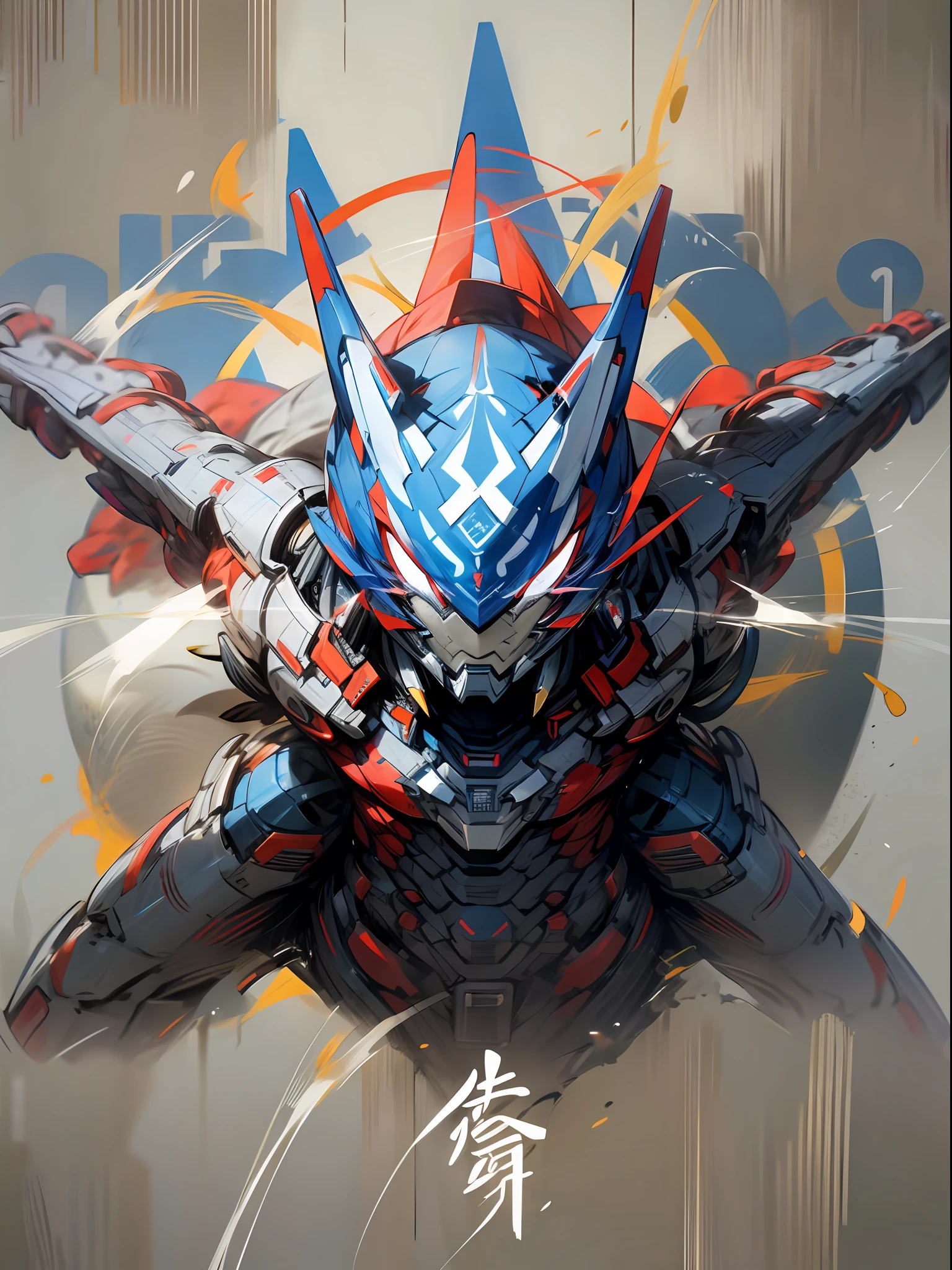 background, mixed-language_text, Japanese letters in graffit, ultraman