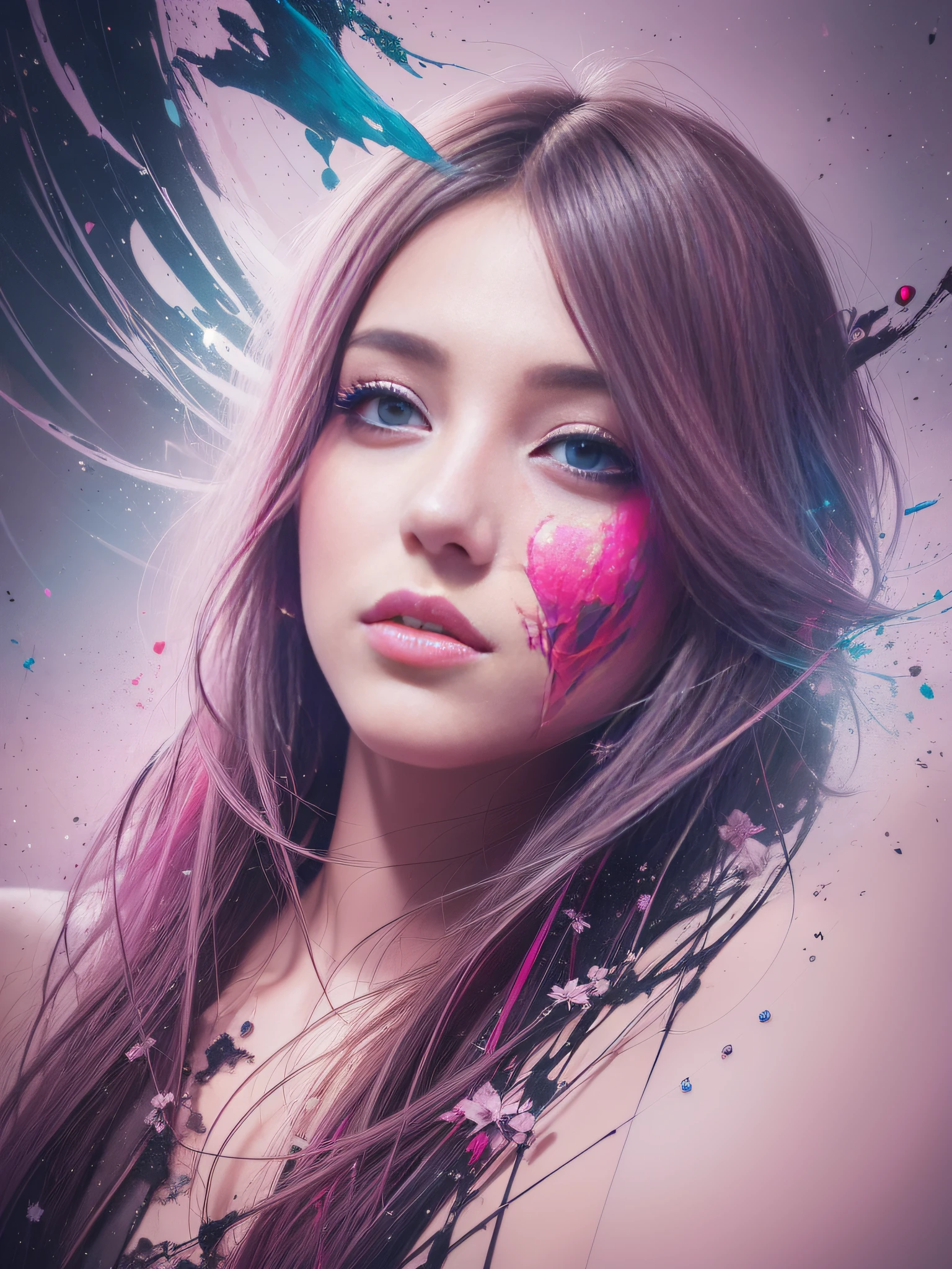 abstract beauty, centered, looking at the camera, approaching perfection, dynamic, moonlight, highly detailed, digital painting, artstation, concept art, smooth, sharp focus, illustration, art by Carne Griffiths and Wadim Kashin