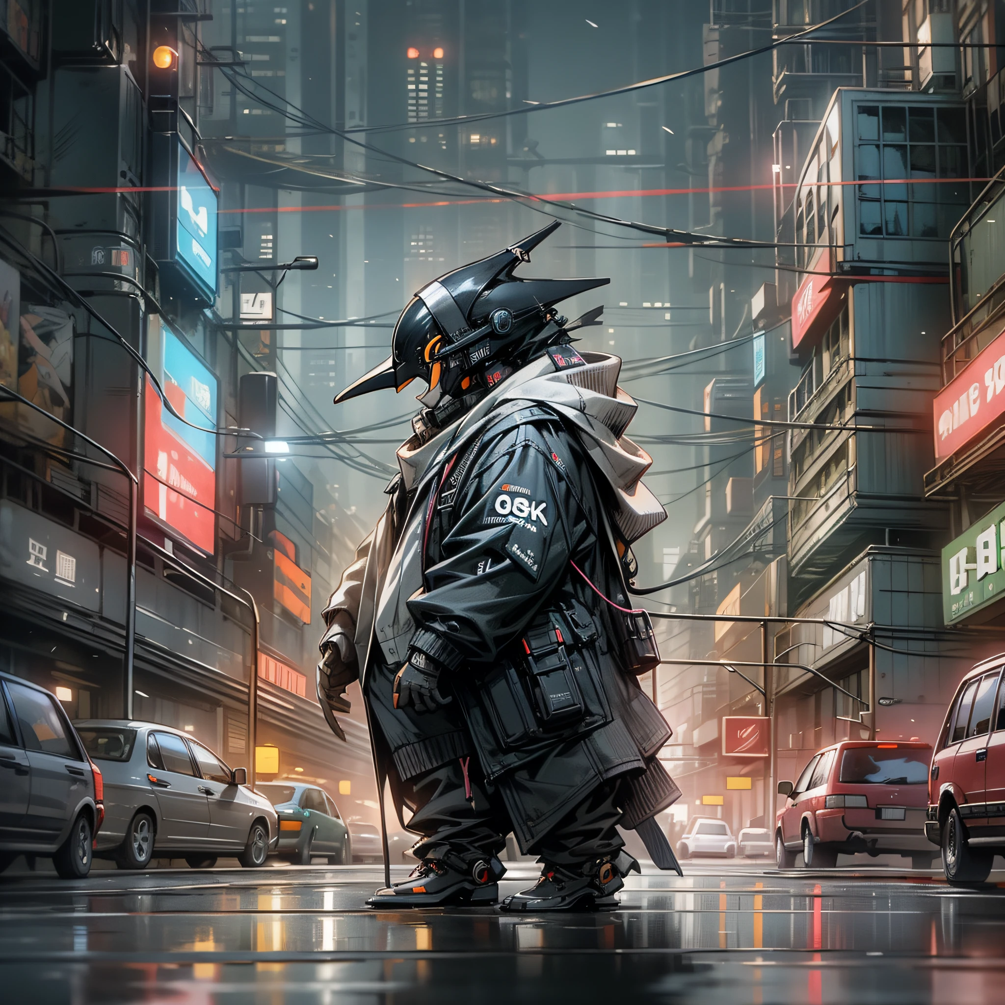 Penguin Cyberpunk 8K