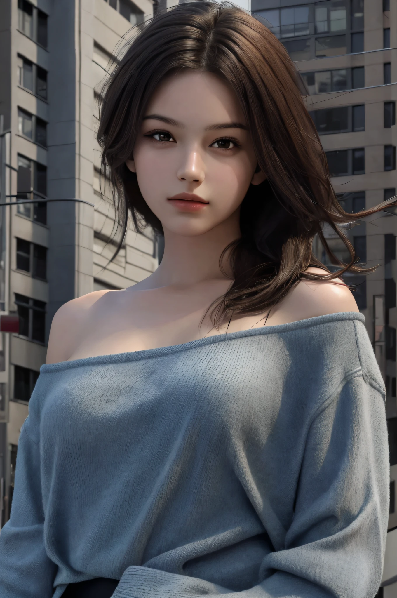 Best quality,masterpiece,ultra high res,(photorealistic:1.4),1girl,shoulder,charming,Looking at the camera,