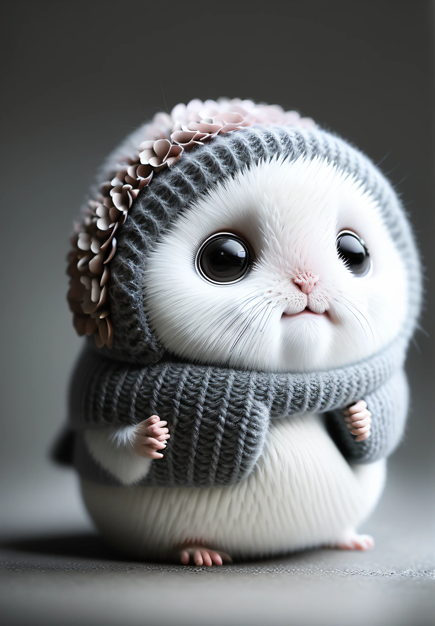 Blur,Hamster, Flower, Nature, no_humans, Depth of Field, to8Contrast Style, DARK_Glam, Wear DRK_Glam, Dark Shadow, (Dark: 1.4), (8k, RAW Photo, Top Quality, Masterpiece: 1.2)