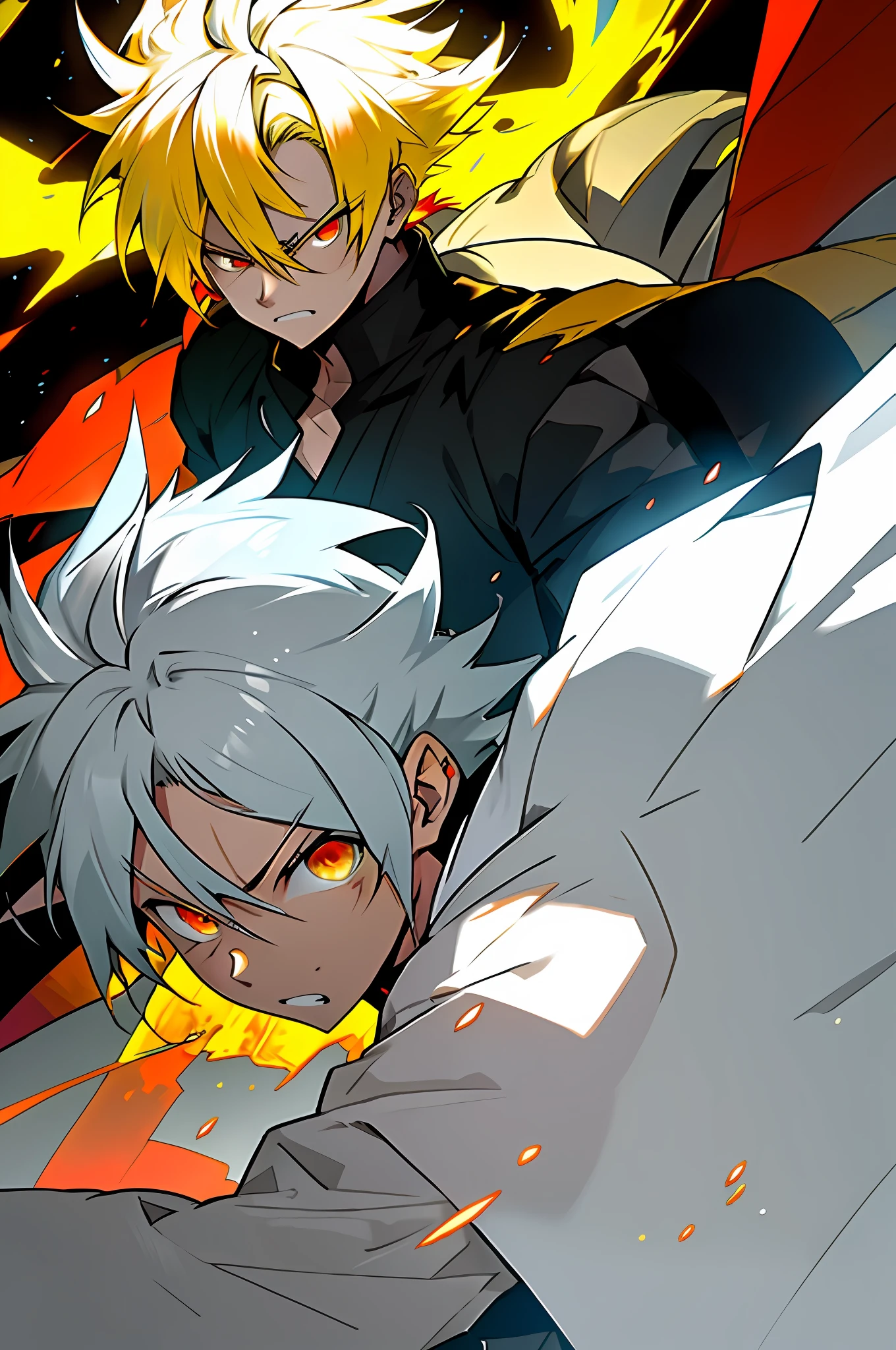 Ultra Supersayajin, diamond yellow hair and red eyes