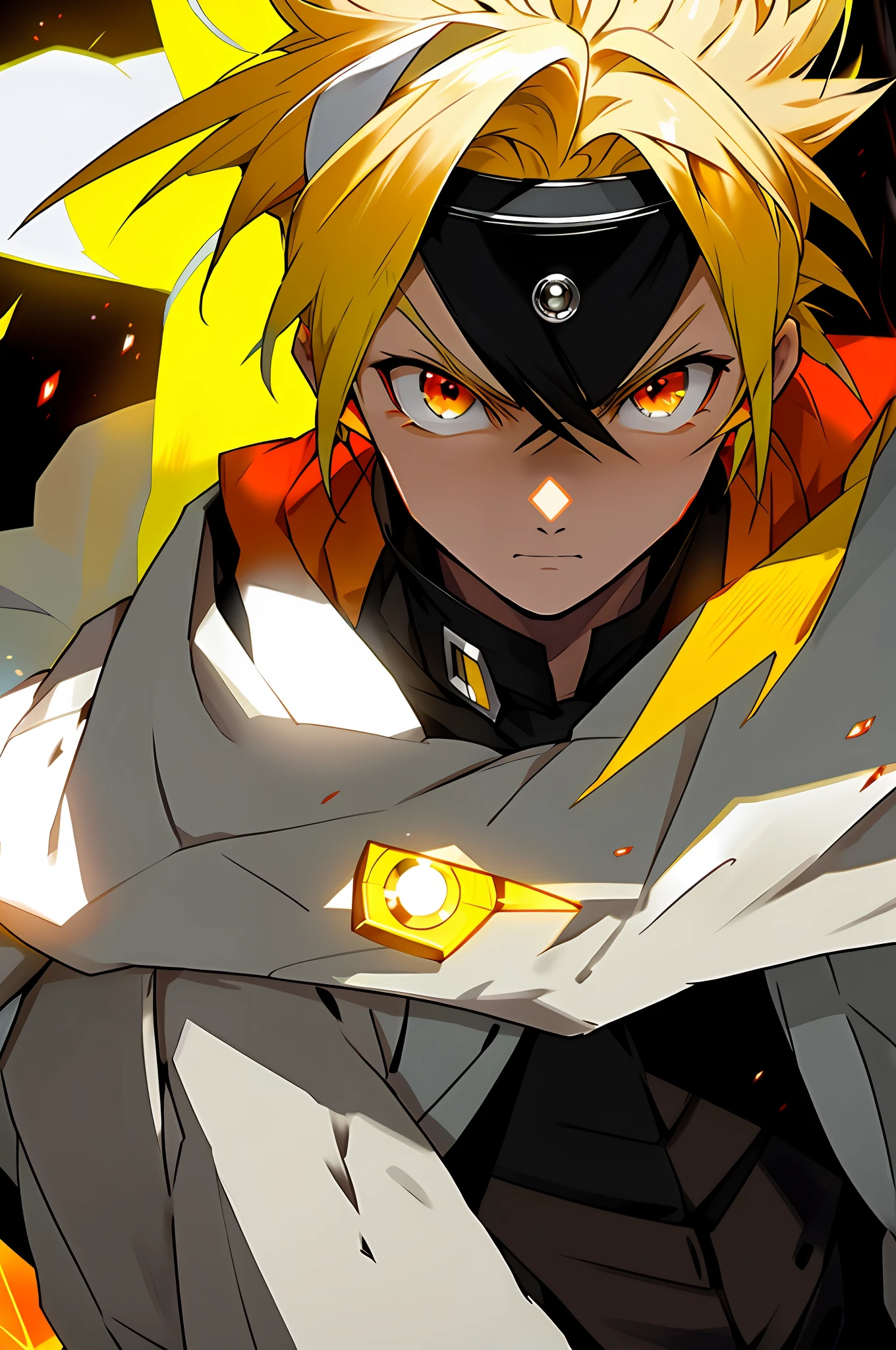 Ultra Supersayajin, diamond yellow hair and red eyes