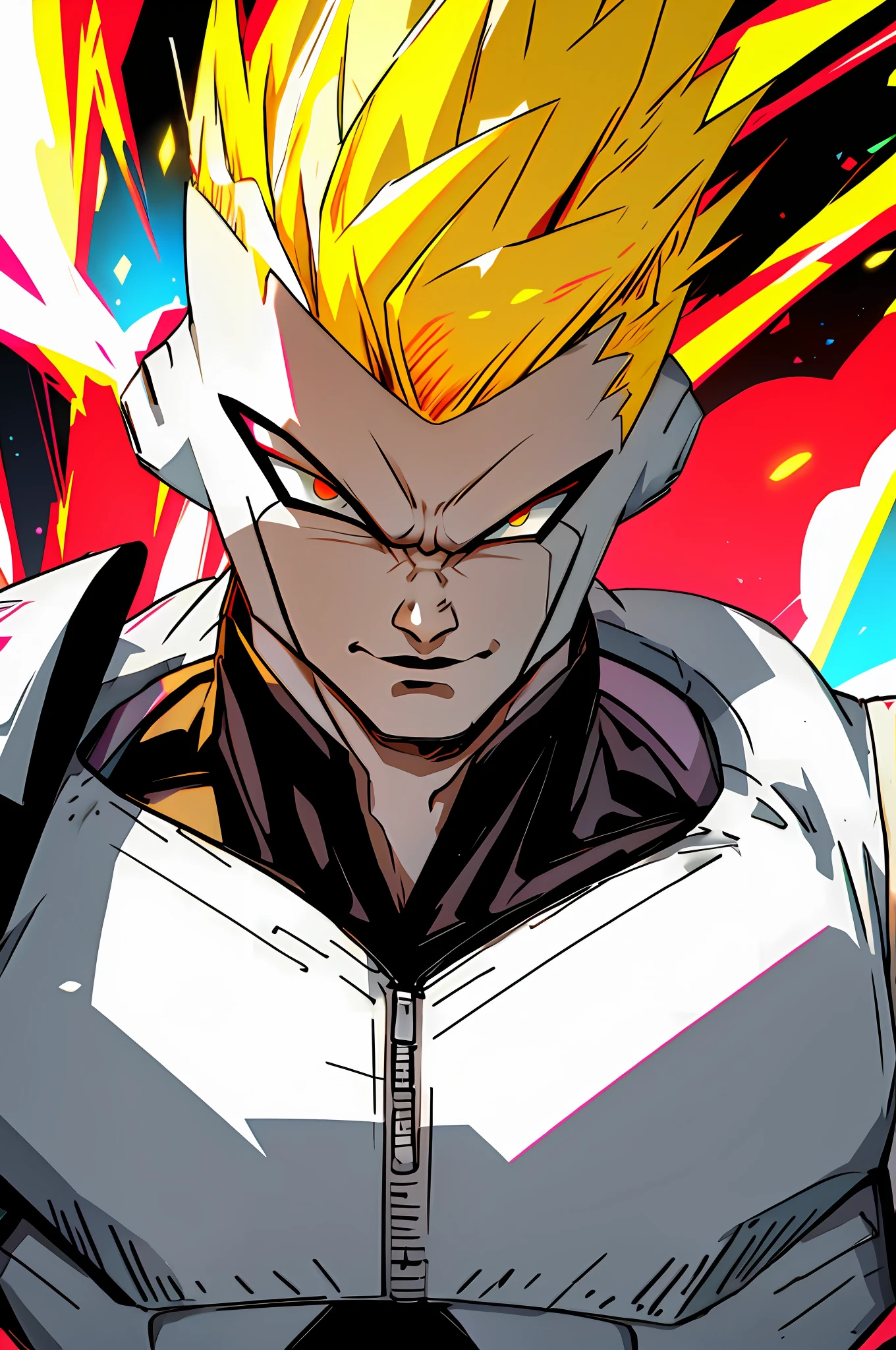 Ultra Supersayajin, diamond yellow hair and red eyes