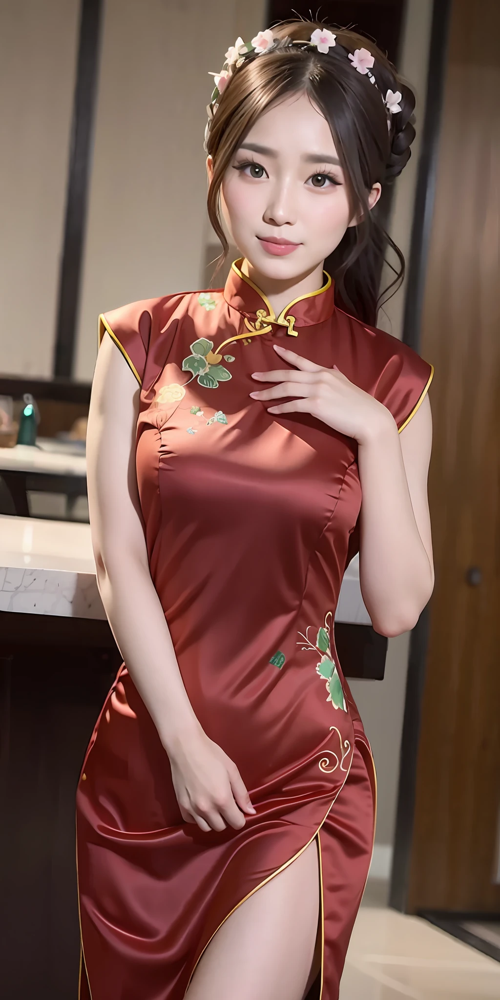 Chinese cheongsam beauty