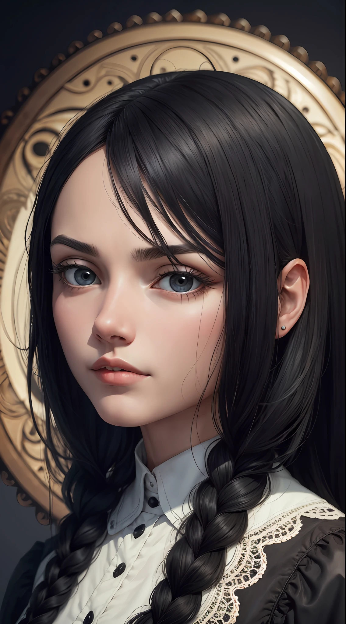 black hair, Surrealism, 8k, super detail