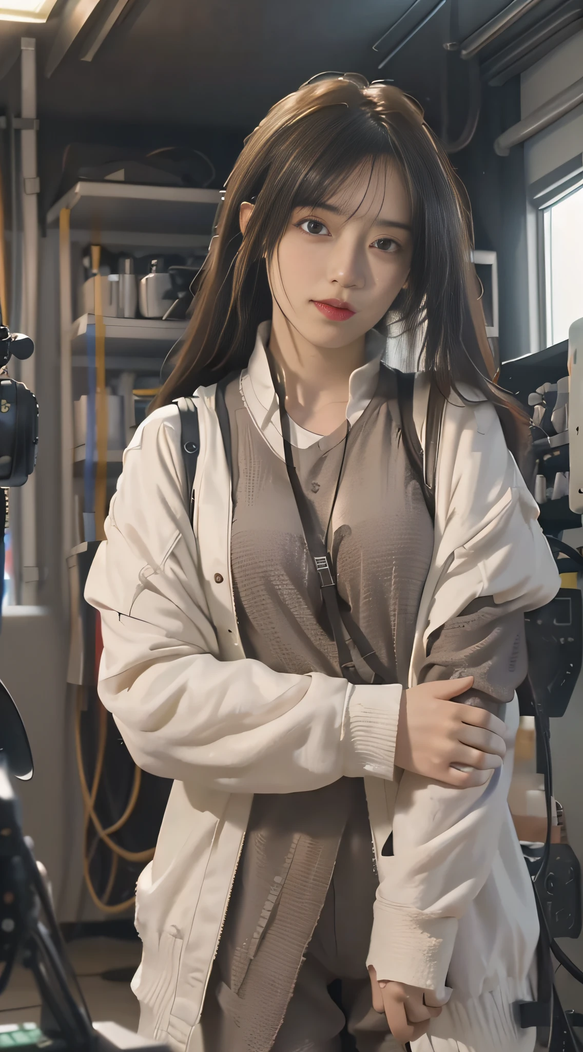 (Best Quality), ((Masterpiece), (Detail: 1.4), 3D, 1 Girl, Fantasy & Sci-Fi, HDR (High Dynamic Range), Ray Tracing, NVIDIA RTX, Super-Resolution, Unreal 5, Subsurface Scattering, PBR Textures, Post-processing, Anisotropic Filtering, Depth of Field, Maximum Sharpness and Sharpness, Multi-layer Textures, Albedo and Highlight Maps, Surface Shading, Accurate simulation of light-material interactions, perfect proportions, Octane Render, two-color light, large aperture, low ISO, white balance, rule of thirds, 8K RAW,