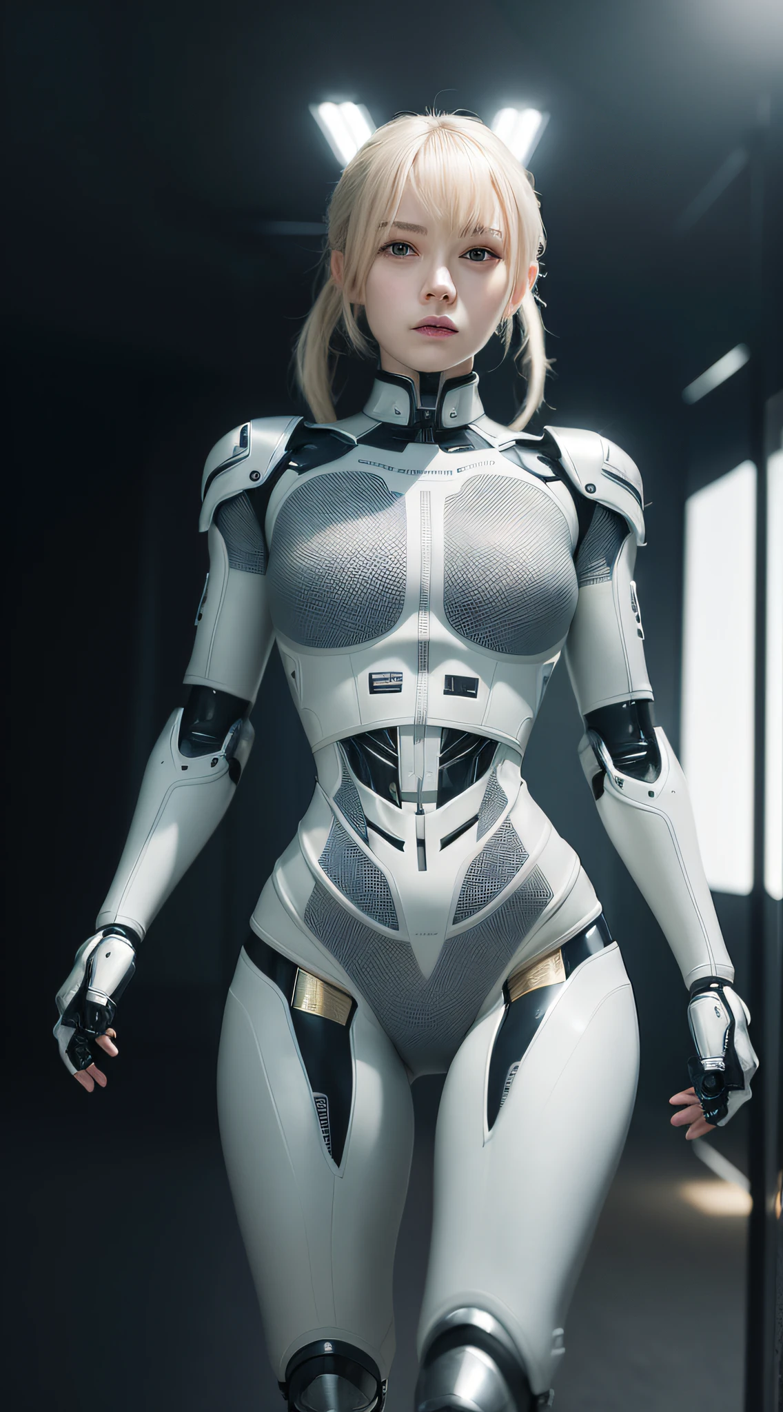 female robot face, ceramic silhouette, robot, robot parts, cable, microchip, lace, silver armor, bare internal organs, whole body, facial muscles, beautiful, standing, studio soft light, edge light, vibrant details, very refined, elegant, cyberpunk, surrealism, anatomy, beautiful background, 3d rendering, octane rendering, HR Giger style, 8k, best quality, illustration, very detailed, CG, uniform, wallpaper, fidelity, amazing, fine detail, Masterpiece, best quality, official art, absurd, 150 mm