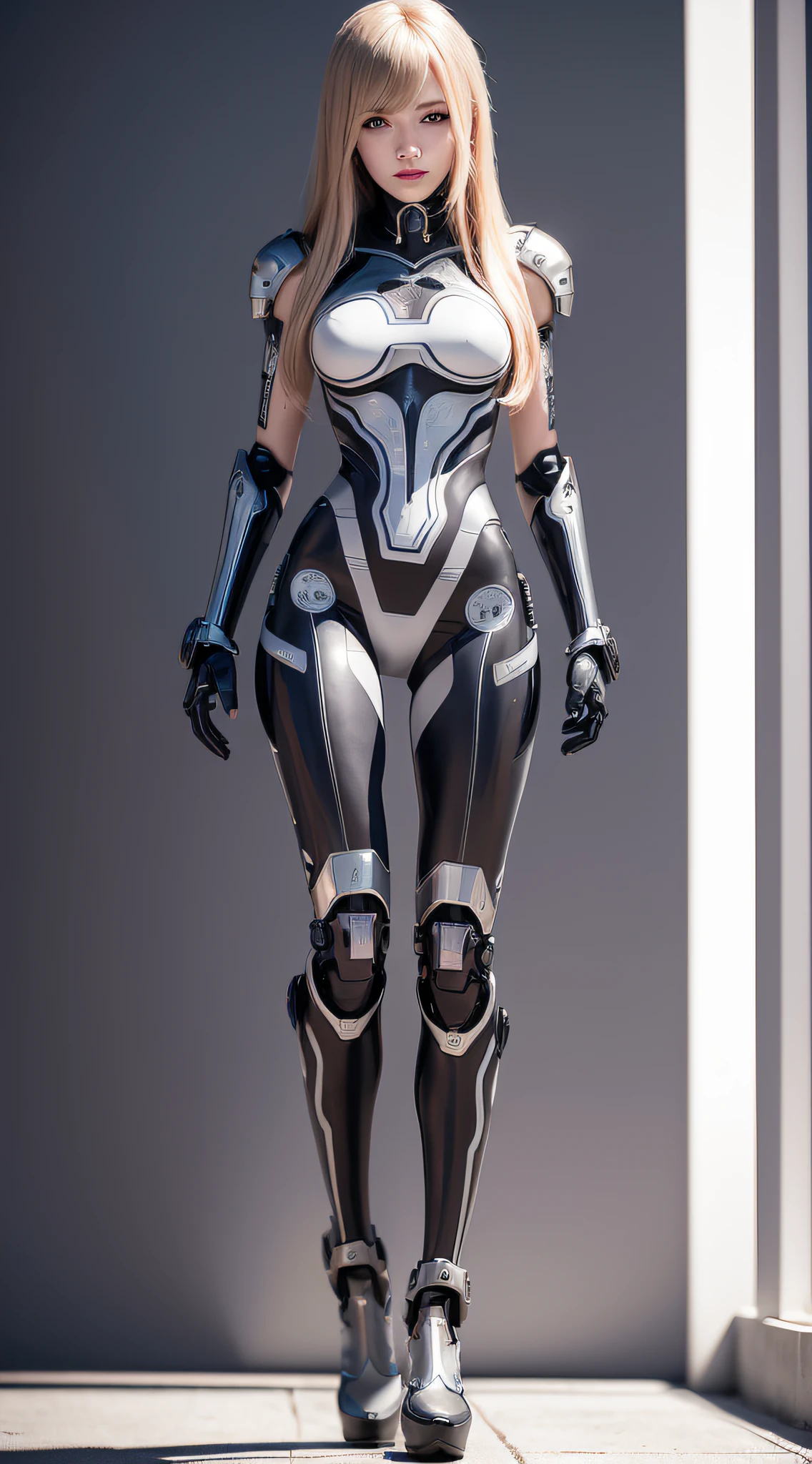 female robot face, ceramic silhouette, robot, robot parts, cable, microchip, lace, silver armor, bare spine, full body, facial muscles, beautiful, standing, studio soft light, edge light, vibrant details, very refined, elegant, cyberpunk, surrealism, anatomy, beautiful background, 3d rendering, octane rendering, HR Giger style, 8k, best quality, illustration, very detailed, CG, uniform, wallpaper, fidelity, amazing, fine detail, Masterpiece, best quality, official art, absurd, 150 mm