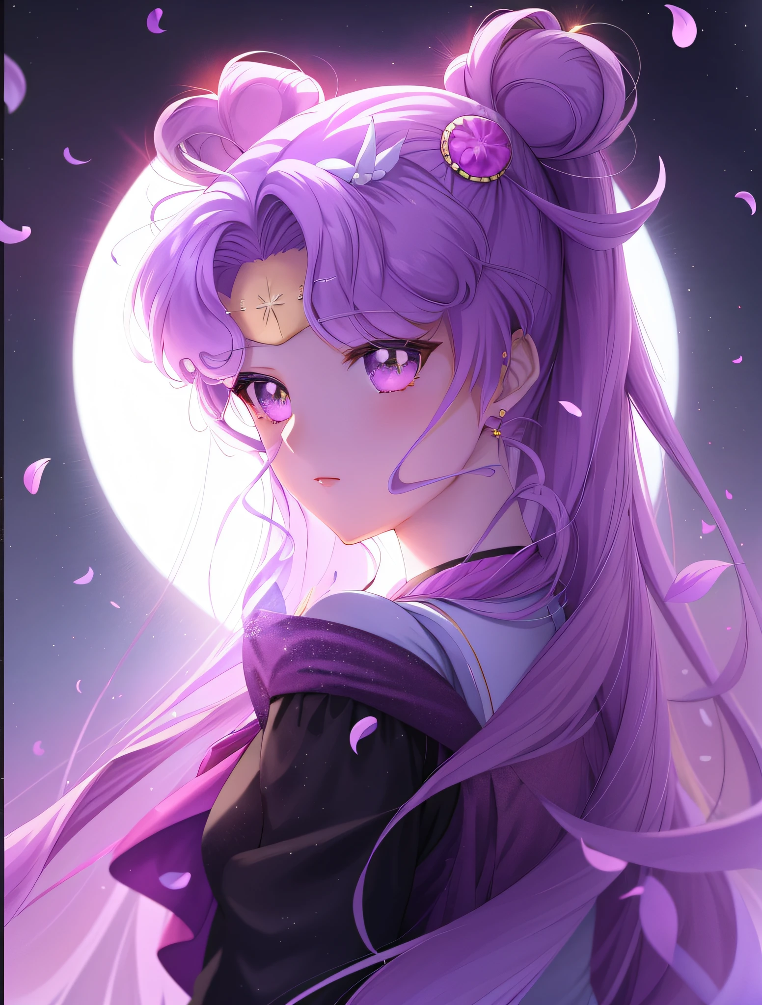 anime girl with long hair and a pink dress with a big moon in the background, beautiful anime portrait, anime style. 8k, portrait knights of zodiac girl, artwork in the style of guweiz, beautiful anime art style, anime style 4 k, the sailor moon. beautiful, beautiful anime, beautiful anime style, extremely detailed artgerm, guweiz