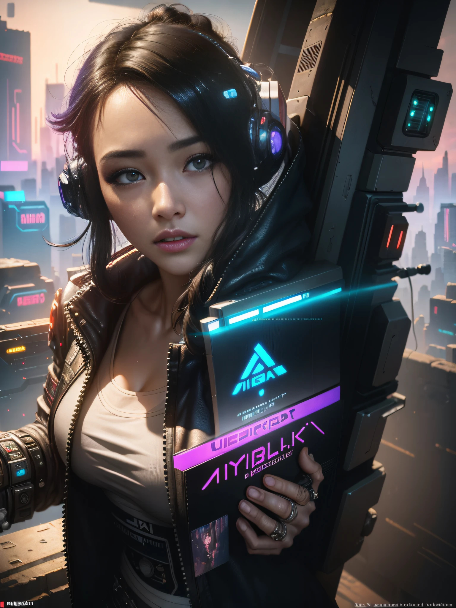((Best quality)), ((masterpiece)), (highly detailed:1.3), 3D, beautiful, (cyberpunk:1.6), in space, nebulous, (holding_weapon:1.3), laser, (1Mecha male:1.3), sexy body, facing the audience, bright eyes, full body, (flying, descending, dynamic), (huge wings of wicks: 1.6), looking up, glowing_eyes, mecha, panorama, background is earth, nebula, space, particles, Reality, HDR (High Dynamic Range), Ray Tracing, NVIDIA RTX, Super Resolution, Unreal 5, Subsurface Scattering, PBR Textures, Post-Processing, Anisotropic Filtering, Depth of Field, Maximum Clarity and Clarity, Multilayer Textures, Albedo and Specular Maps, Surface Shading, Accurate Simulation of Light-Material Interaction, Perfect Proportions, Octane Render, Two-Tone Lighting, Large Aperture, Low ISO, White Balance, Rule of Thirds, 8K RAW, efficient sub-pixel, sub-pixel volume product, (best quality), (Japanese: 0.5), (Korean: 0.8), (Liu Yi Fei: 1.5), (underboob: 1.5).