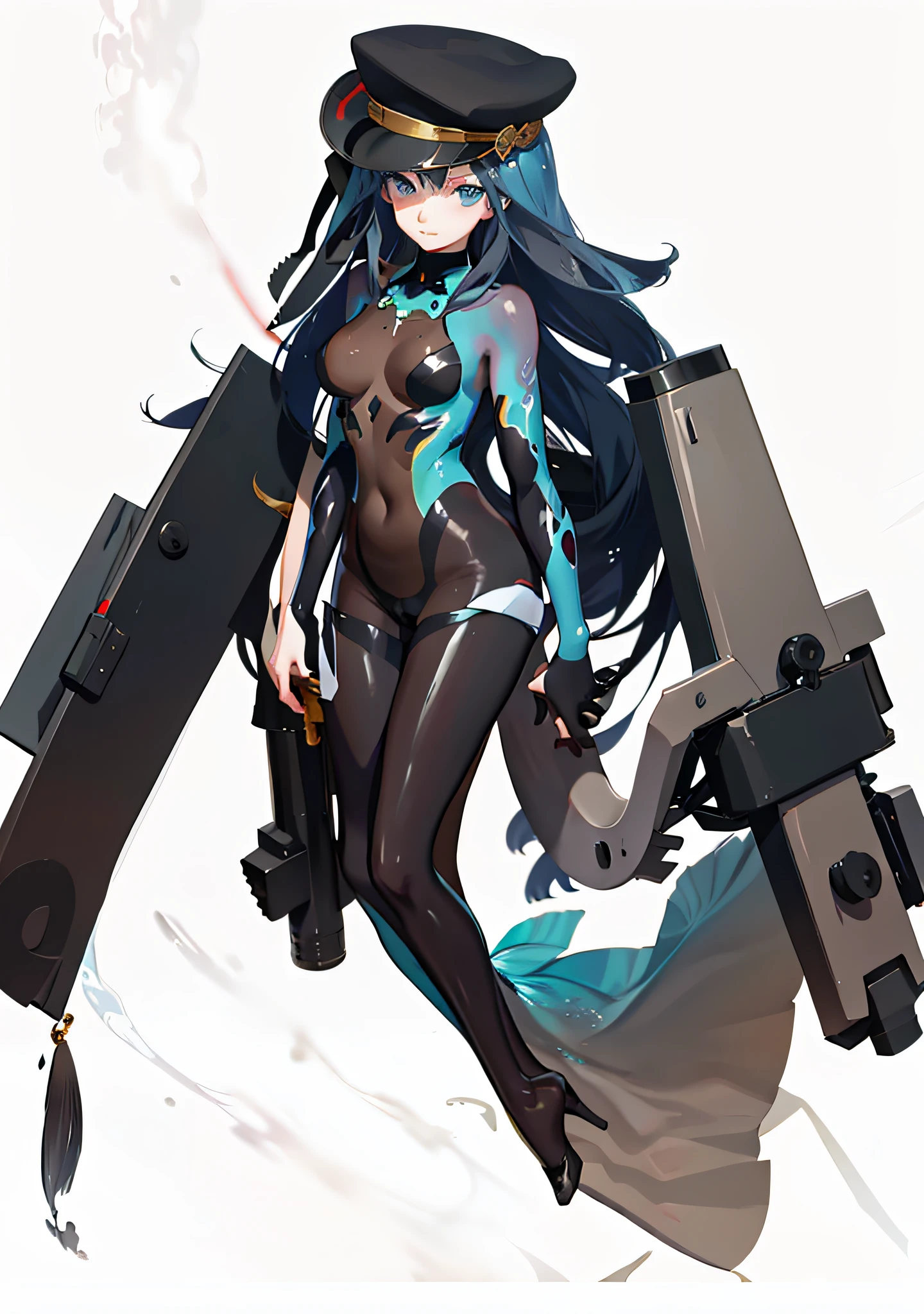 Anime characters with water cannons, beautiful girls, full body standing paintings, mermaids, --auto --s2