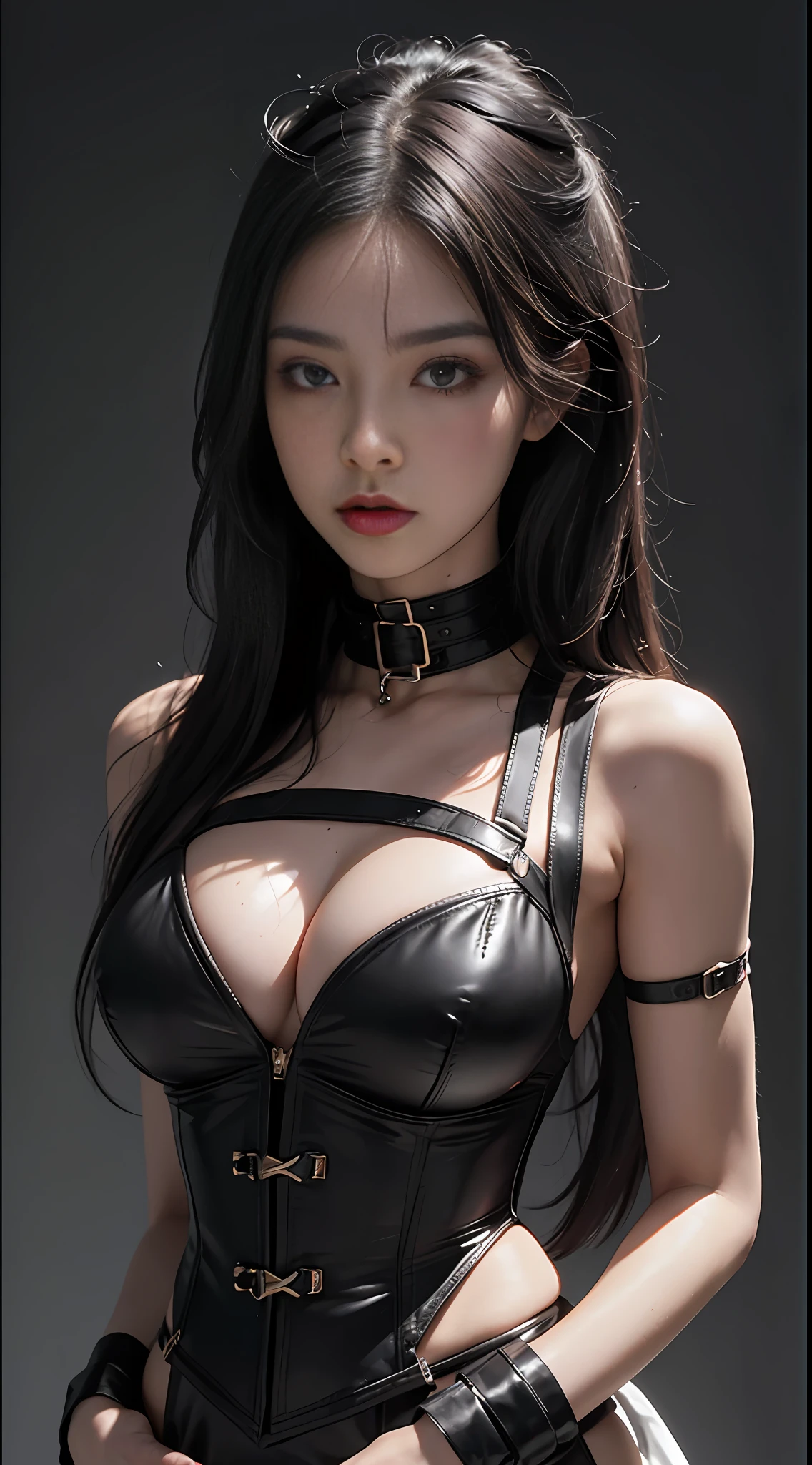 Angry Face, BDSM,slave,Rubber,Black Corset,Bondage,Collar,NSFW,((Best Quality, 8k, Masterpiece:1.3))), Crisp Focus: 1.2、(Layer Cut, Big:1.2),Beautiful Woman with Perfect Figure: 1.4、Slender Abs:1.2、Wet Body:1.5、Highly Detailed Face and Skin Texture、Detailed Eyes、Double Eyelids,Long Hair