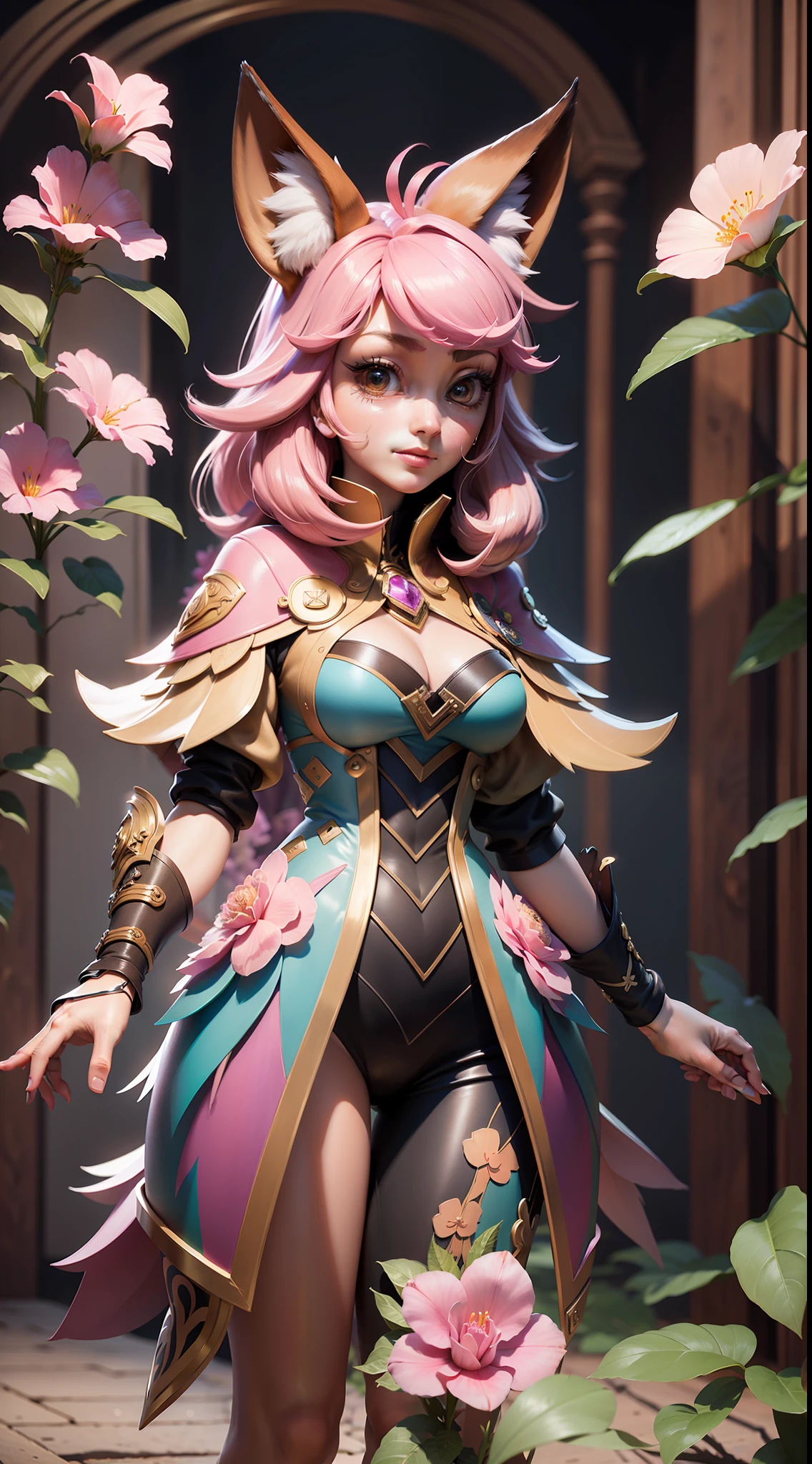 3dmm style,(masterpiece, best_quality, ultra-detailed:1.3), epic, illustration, welcoming, Foxglove