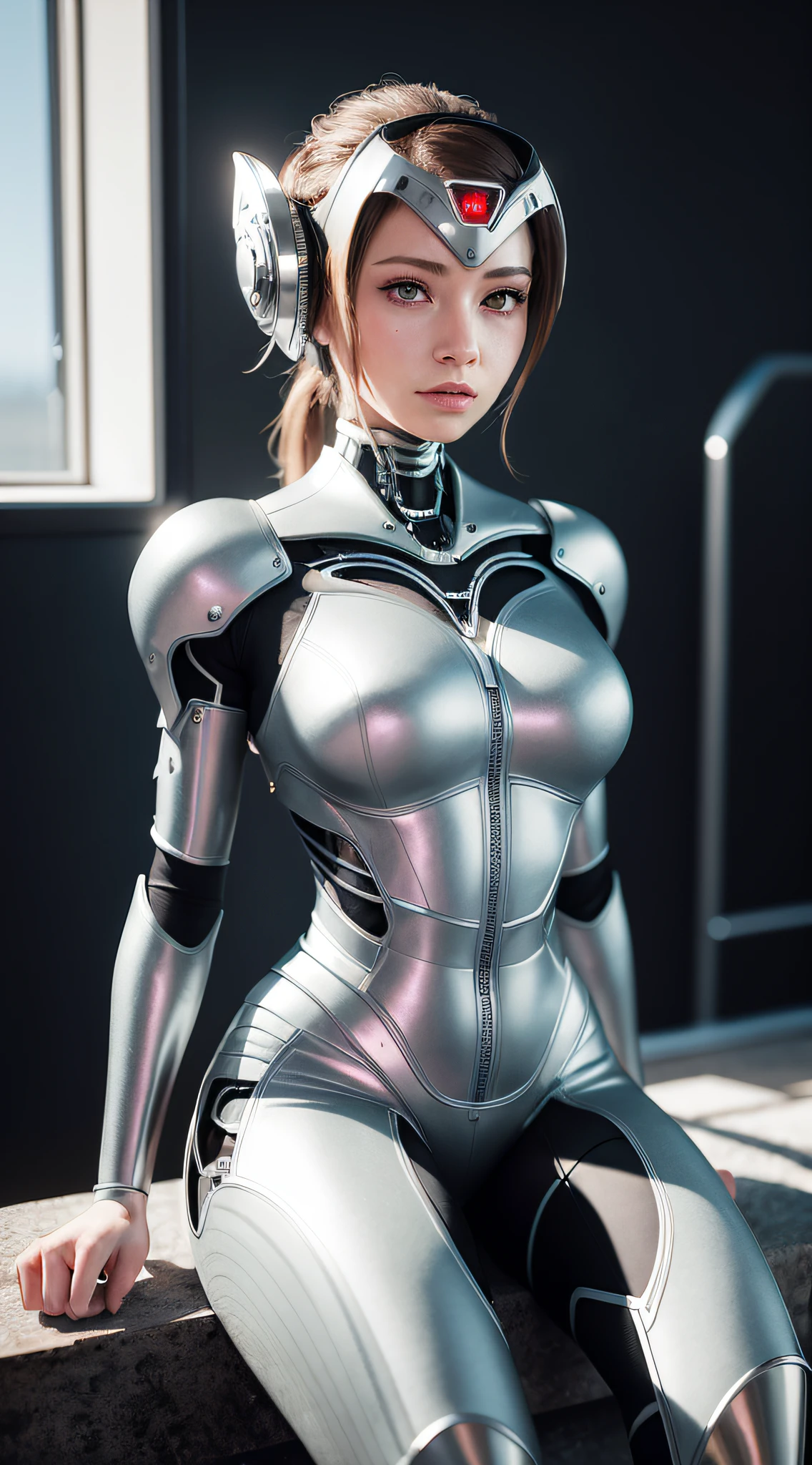 Complex 3d rendering, highly detailed beauty, female robot face, ceramic silhouette, robot, robot parts, cable wire, microchip, lace, robot, silver armor, full body, facial muscles, very delicate and beautiful, sitting, studio soft light, edge light, vibrant details, cyberpunk, surrealism, anatomy, elegant, beautiful background, octane rendering, hr giger style, 8k, best quality, masterpiece, illustration, very detailed, CG, uniform, wallpaper, ( Fidelity: 1.37), stunning, fine details, masterpiece, best quality, official art, absurd, 150 mm