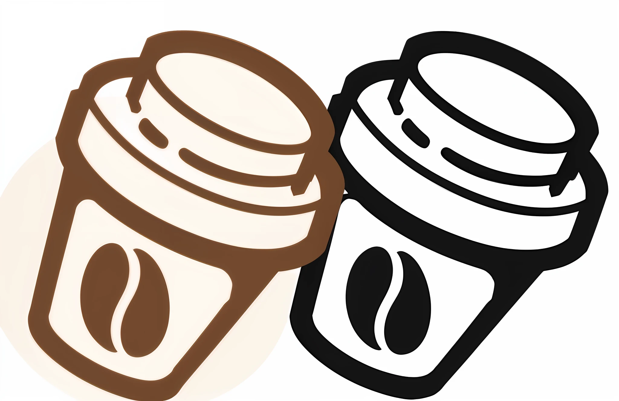 A cup of coffee, simple pattern, vector illustration, simple tone,