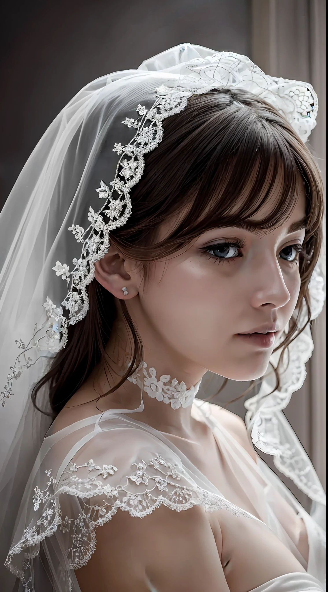 photo shot on Nikon D850, 16k, sharp focus, masterpiece, breathtaking, atmospheric perspective, diffusion, pore correlation, skin imperfections, DSLR, 80mm Sigma f2, depth of field, film grain, intricate natural lighting, (a shy spirit woman looking at viewer, upper half, white glow, glowing skin, extremely delicate and beautiful), haunted bedroom, mansion, haunting, elegant, dark themed, spooky, (floating hair),