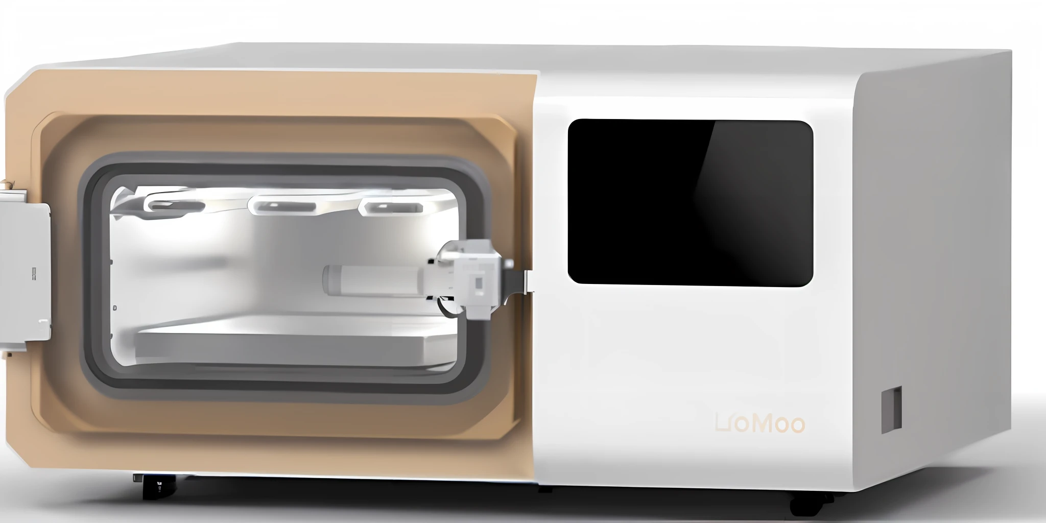 Close-up of lyophilizer with open door, medical machine, niele Toroni, turbulence, cryogenic chamber, detailed photo, body full luminescent vacuum tube, full front view, 2020, 2 0 2 0, 2 0 1 8, 2018, high quality product image"