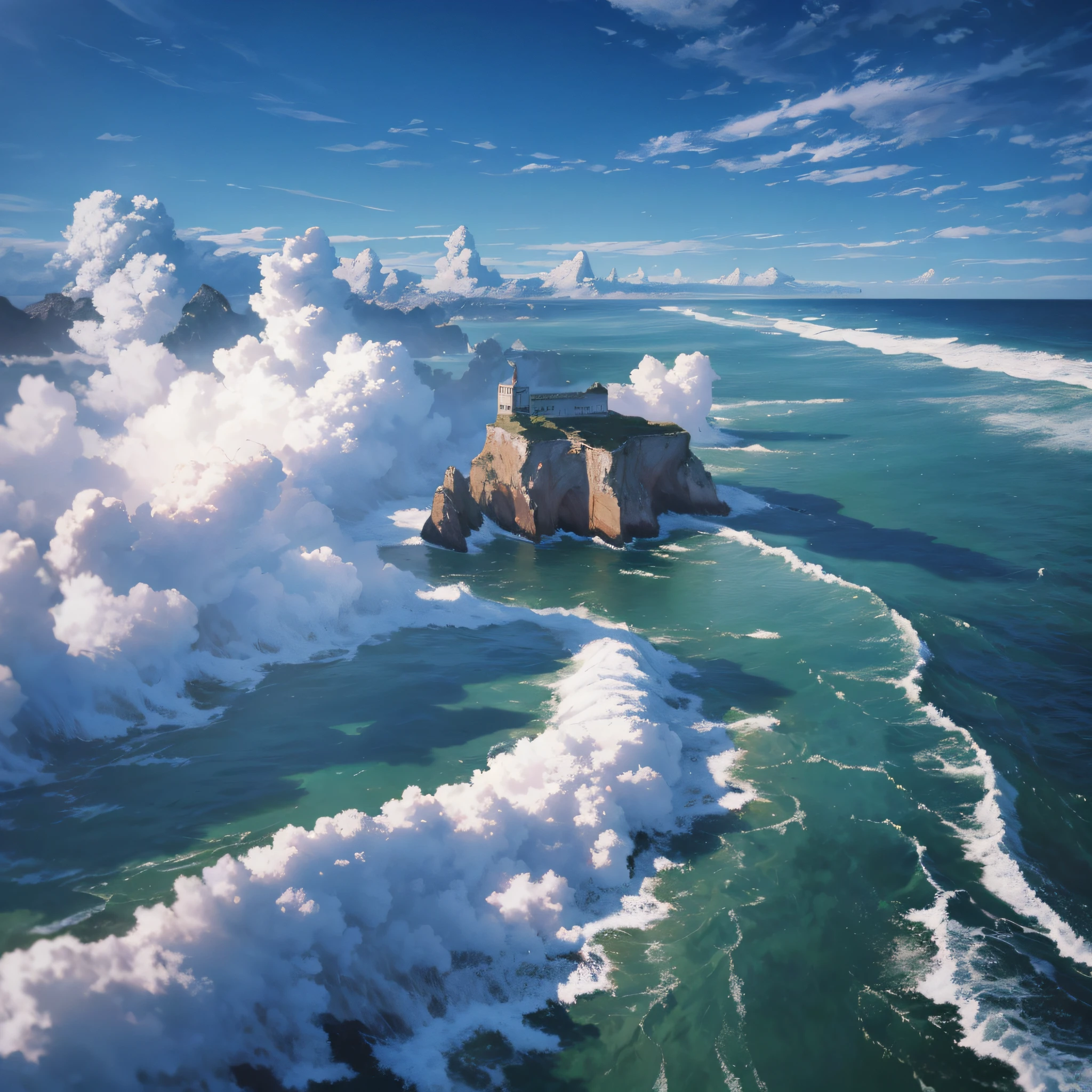 Absurd resolution, high resolution, (masterpiece: 1.4), hyper-detail, coast, tsunami, water column, shock