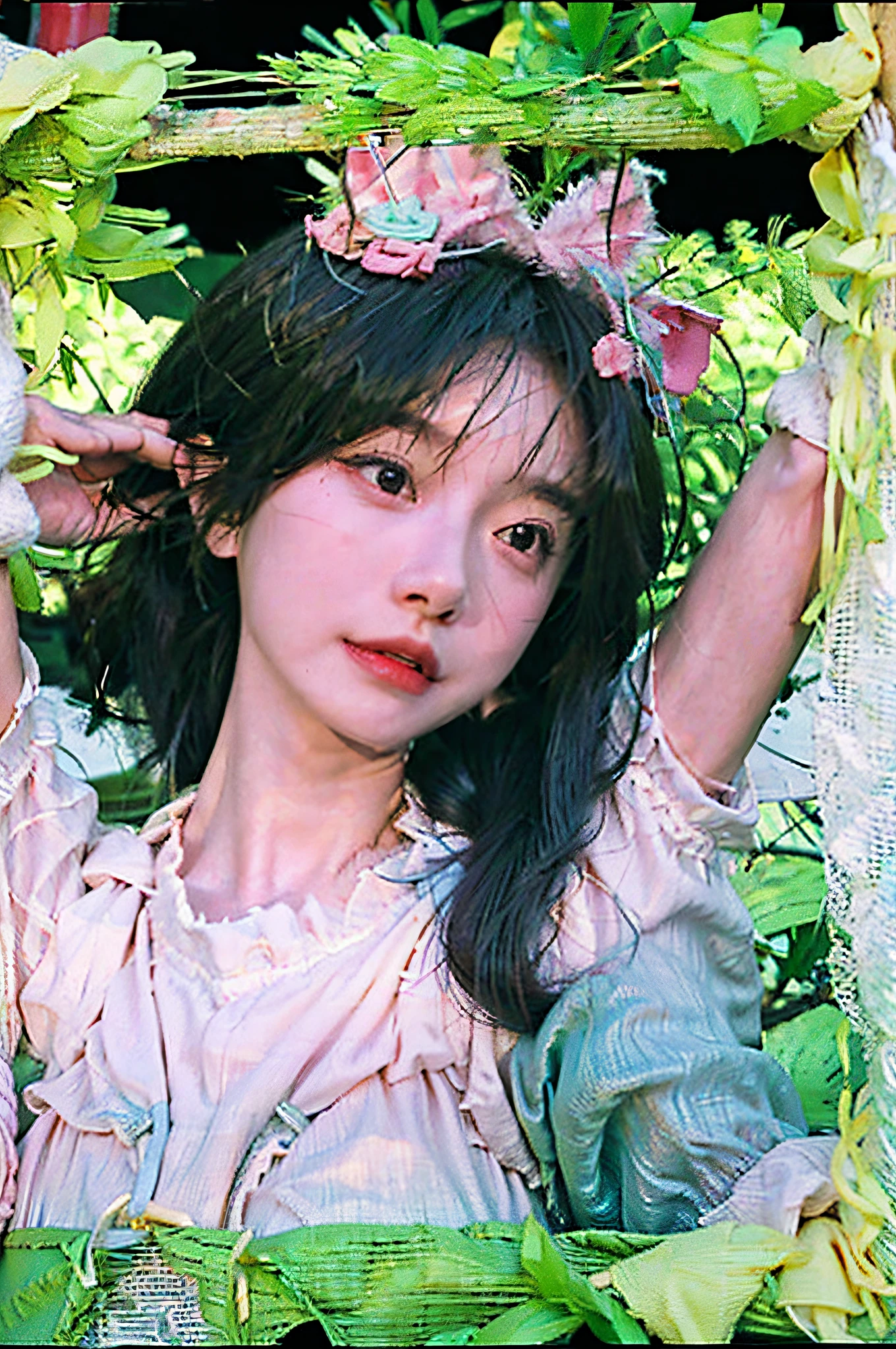 Actress Zhang Ruonan 8K, Best Quality, Masterpiece, Ultra High Resolution, (Realism: 1.4), Original Photo, (Real Skin Texture: 1.3), (Film Grain: 1.3), (Selfie Angle), 1 Girl, Beautiful Eyes and Face Details, Masterpiece, Best Quality, Close-up, Upper Body