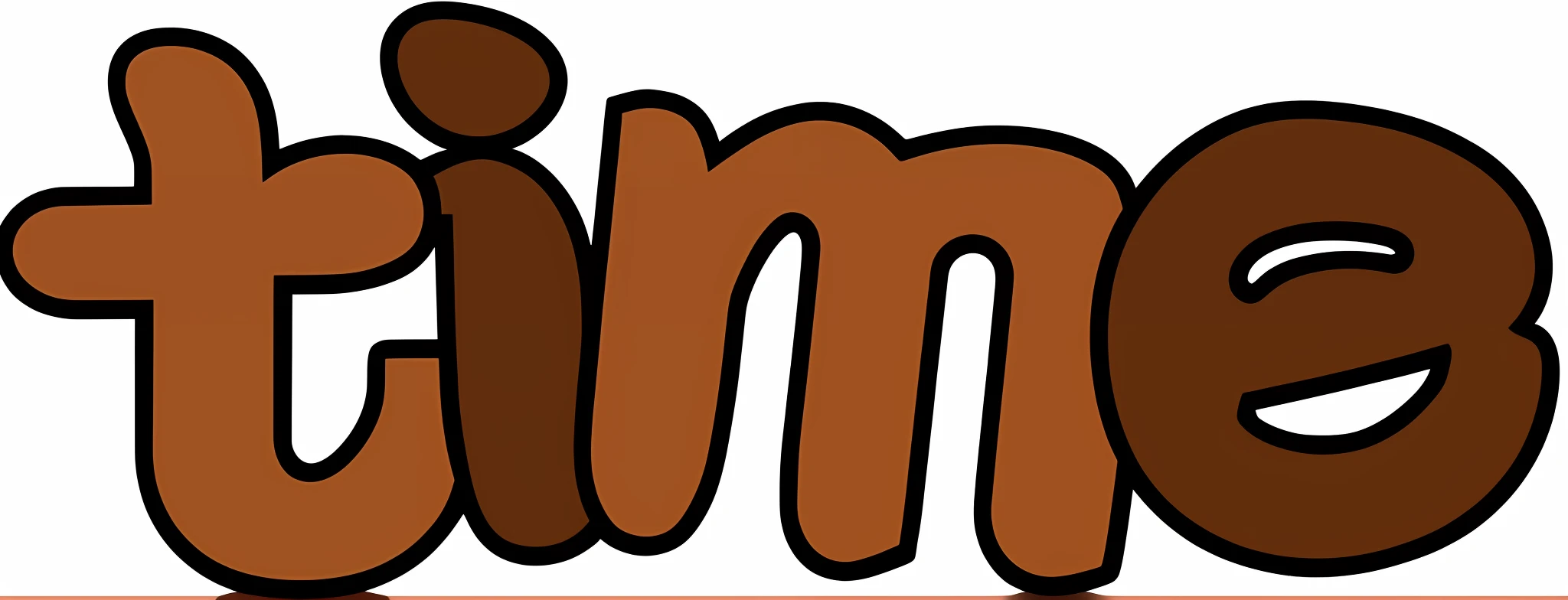 Coffee color, chocolate font, vector illustration,