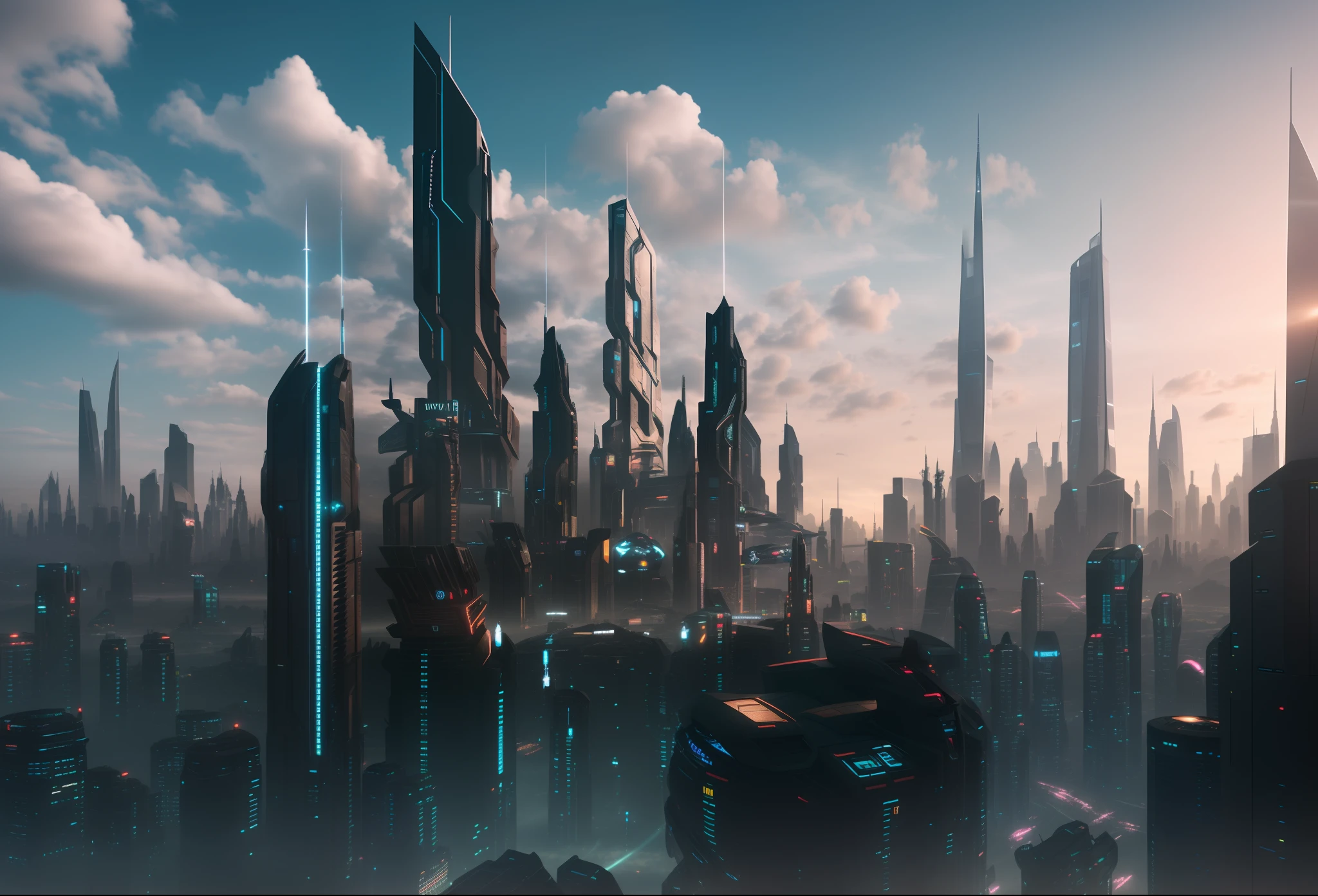 futuristic city with futuristic skyscrapers and a futuristic sky, futuristic cityscape, futuristic city scape, futuristic dystopian city, futuristic metropolis, hyper-futuristic city, sci - fi scene future new york, sci - fi city, futuristic city backdrop, futuristic city, in fantasy sci - fi city, futuristic cyberpunk city, vista of futuristic city, photo of futuristic cityscape