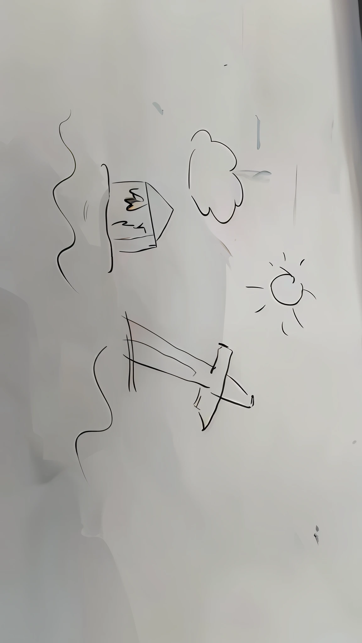 Close up of a sword and a sun, sketch of lucid dreaming, painting on white parchment, surrealism, graffiti, art painting, child-based drawing, smooth painting, white clouds, sketch, sketch