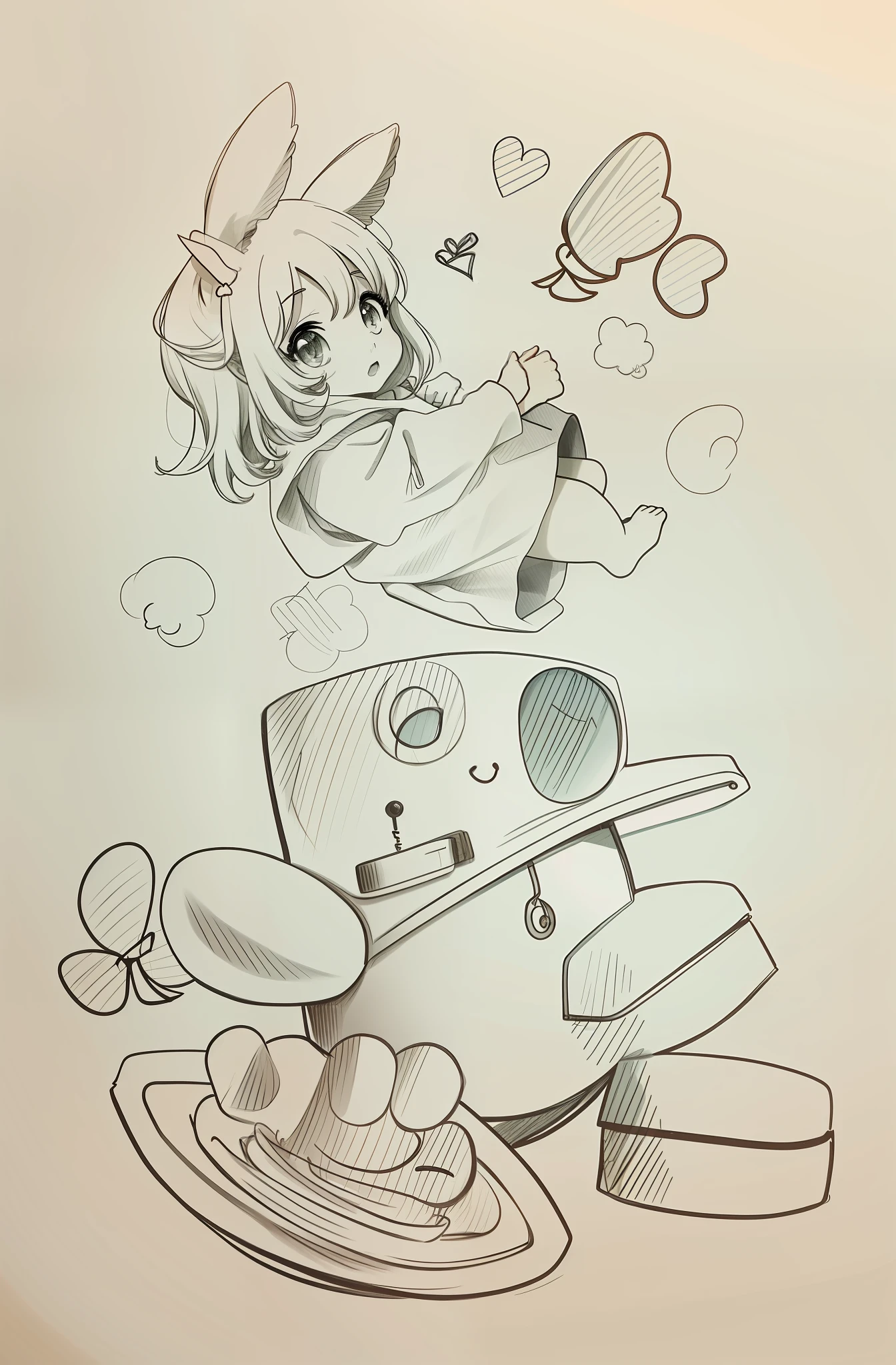 Q version, cute, anime