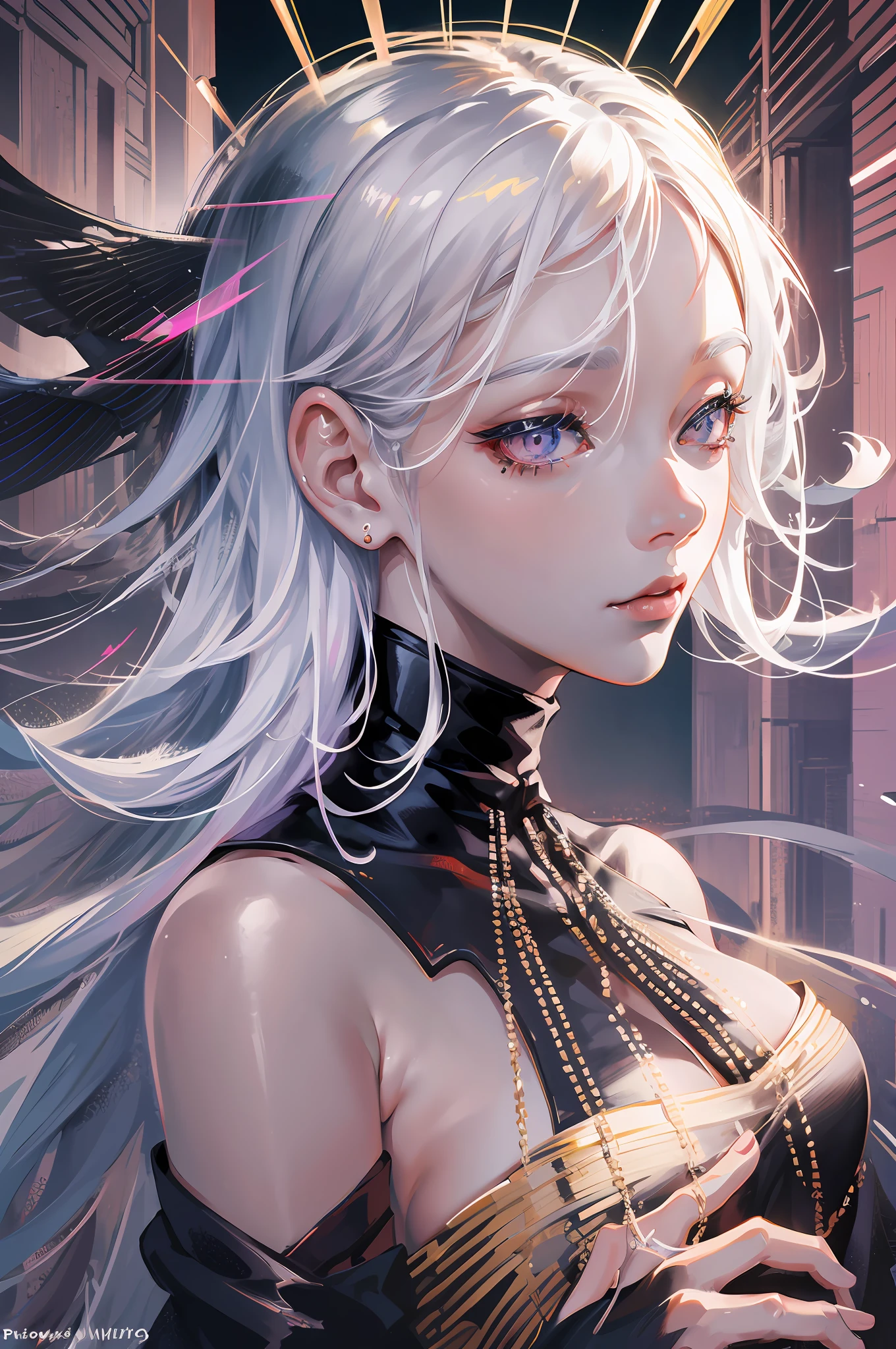 anime girl with white hair and black clothes posing naked, extremely detailed artgerm, detailed digital anime art, artgerm on artstation pixiv, guweiz on pixiv artstation, guweiz on artstation pixiv, fanart best artstation, :: rossdraws, trending on artstation pixiv, rossdraws 2. 5