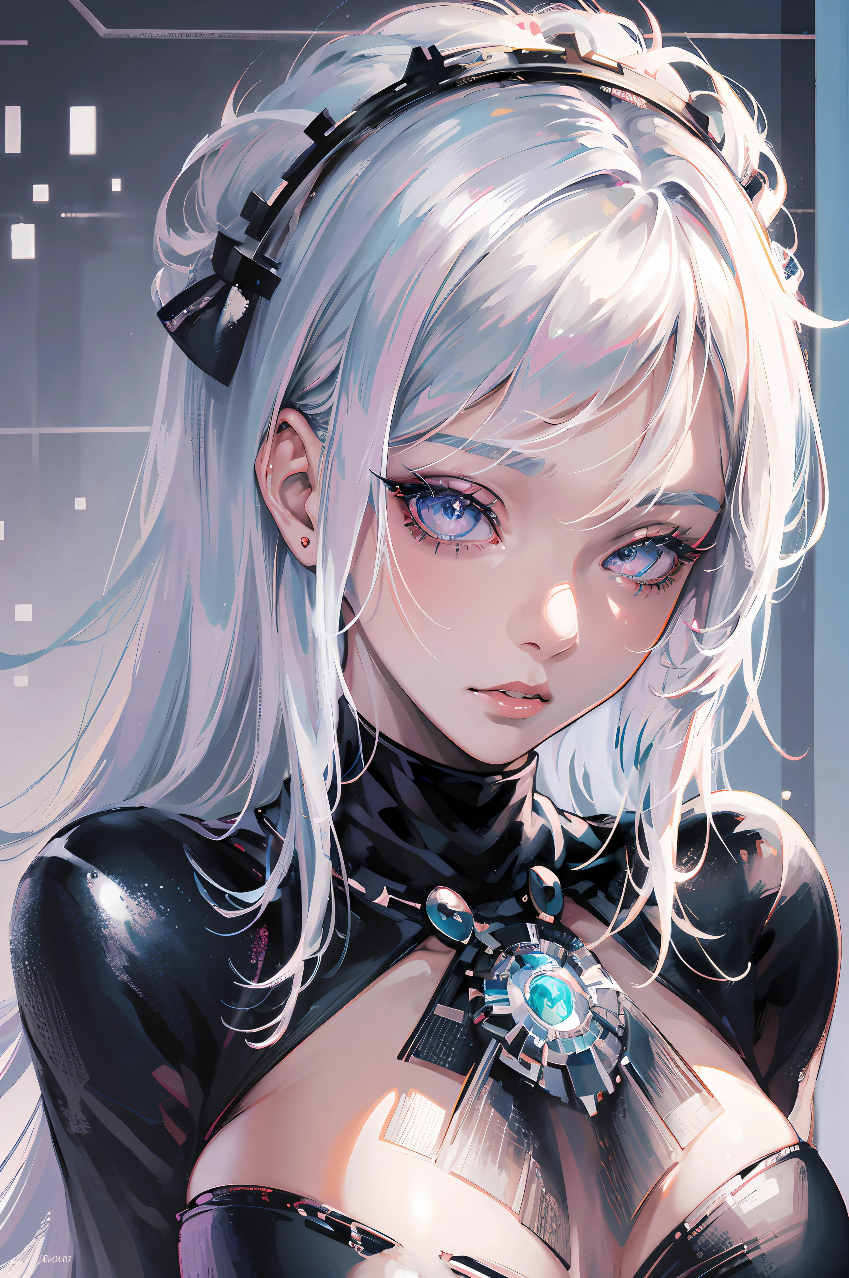 anime girl with white hair and black clothes posing naked, extremely detailed artgerm, detailed digital anime art, artgerm on artstation pixiv, guweiz on pixiv artstation, guweiz on artstation pixiv, fanart best artstation, :: rossdraws, trending on artstation pixiv, rossdraws 2. 5