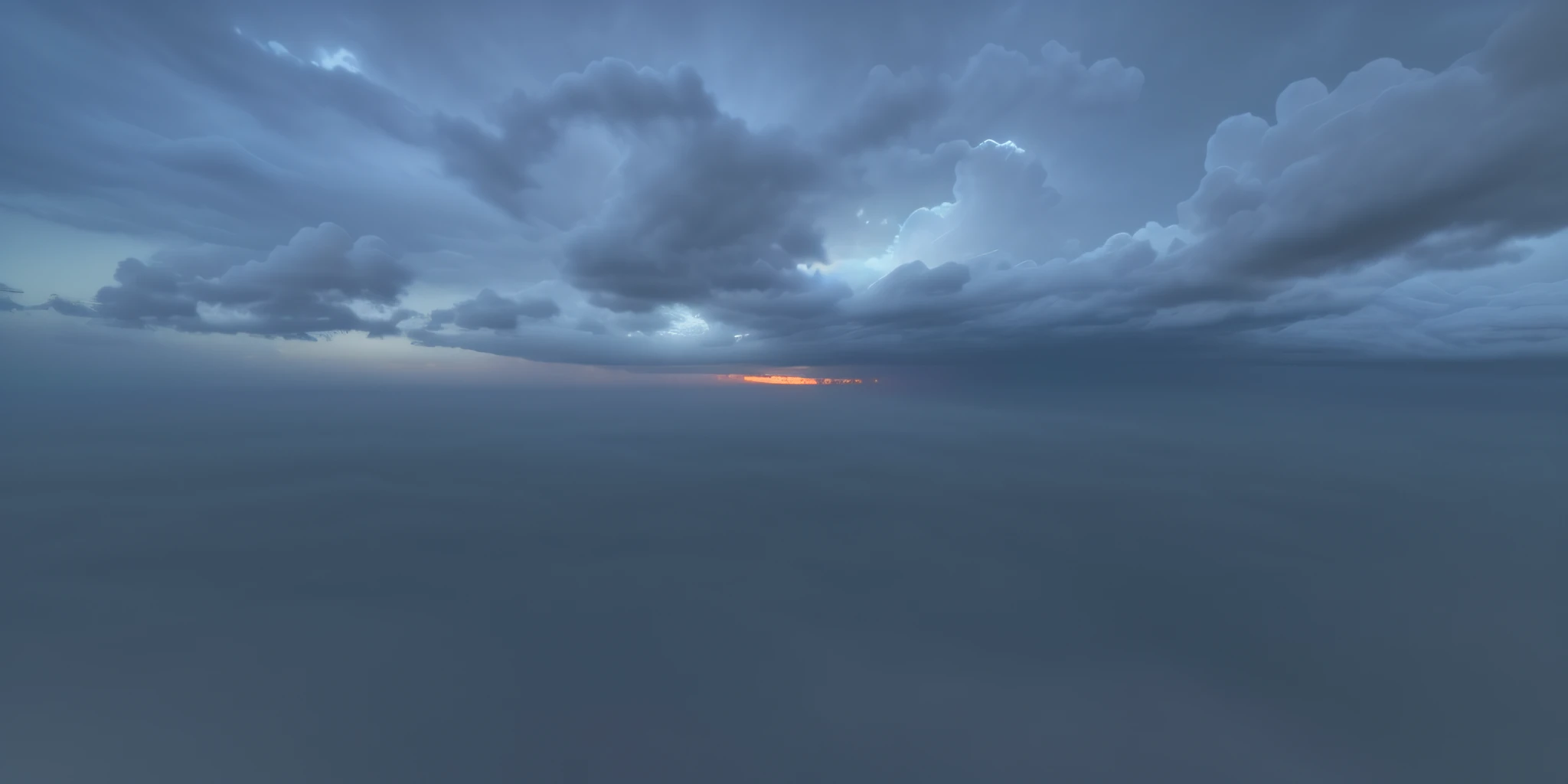 Clouds in background, realistic sky, sky in background, gloomy dawn, cloudy sunset, realistic clouds, gloomy dusk, gloomy sky, gloomy weather. Surreal, surreal clouds, volumetric light clouds, ultra-detailed storm clouds, ultra-detailed storm clouds, volumetric clouds, atmospheric fantasy skies, highly detailed clouds --auto --s2