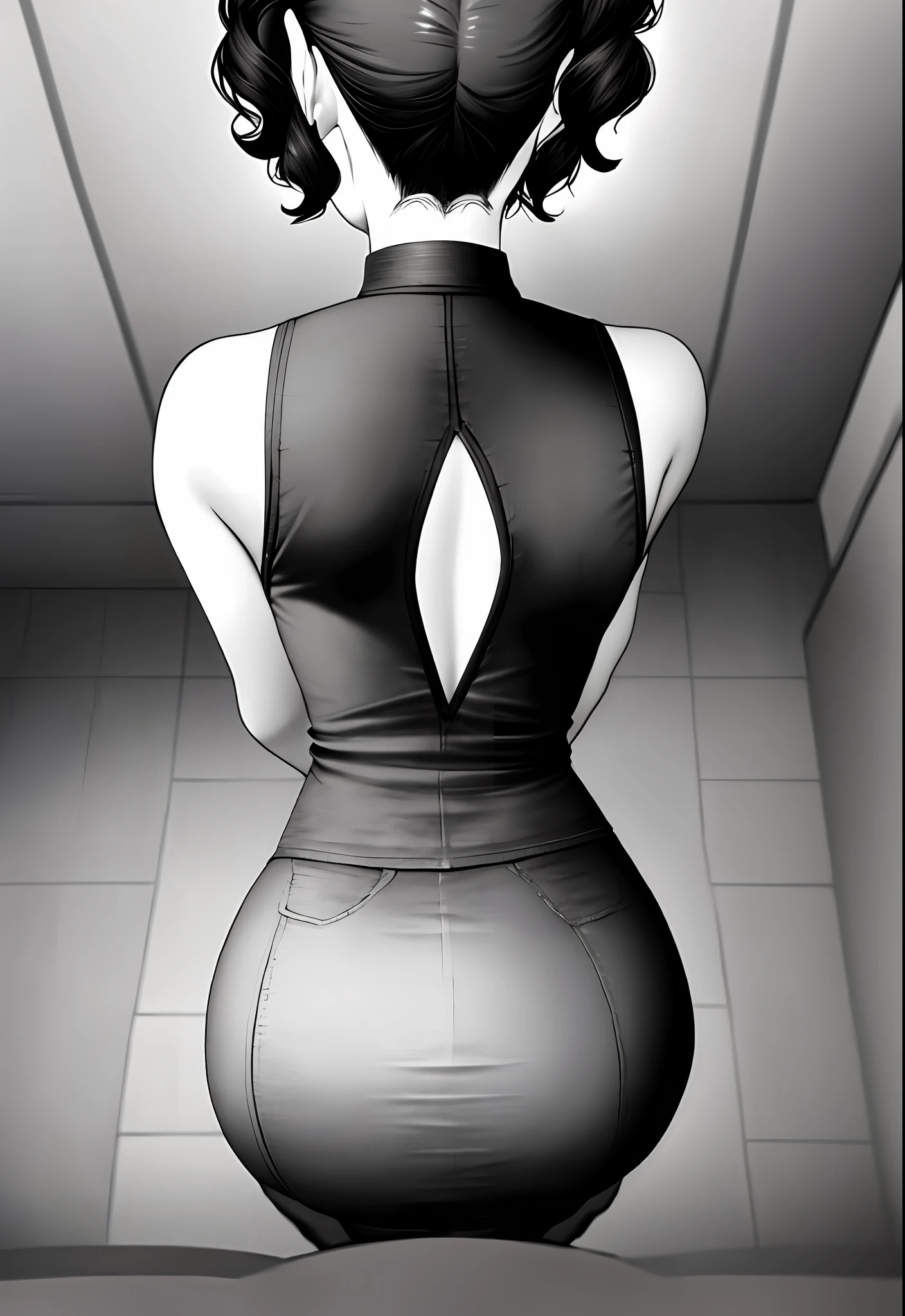 1boy,1girl,from behind, pov