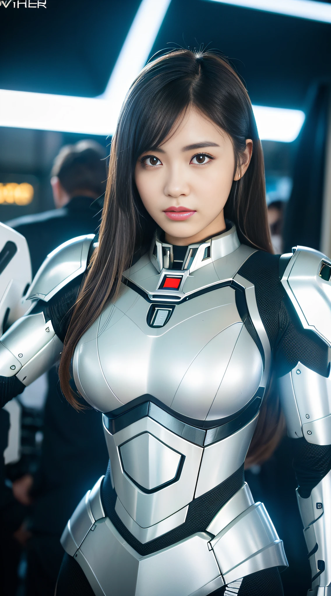 (Best Quality, 8k, 32k, Masterpiece, UHD: 1.3), (Pictures of Japan Attractive Women), (Cyberpunk: 1.4), (Realism: 1.4), (Best Quality: 1.0), (Super-Resolution: 1.0), 8K, RAW Photos, (Masterpiece: 0.2), Ultra Detail, One Girl, ((Big: 1.4)), (Long Wavy Hair), Abs, Perfect Body, Ultra Detailed Face, Detailed Lips, fine eyes, double eyelids, pajamas, ((excited: 1.5)), ((areola slip)), (((in estrus)), (()) sexy girl, big, beautiful asian girl, gorgeous chinese model, phenomenal beauty, mecha cyber armor girl, white mecha, female mecha, mechanized valkyrie girl, beautiful white girl cyborg, armor girl, sci-fi woman wearing sci-fi military armor, white futuristic armor, gorgeous female paladin, mechanized soldier girl, 50mm lens, f1.,