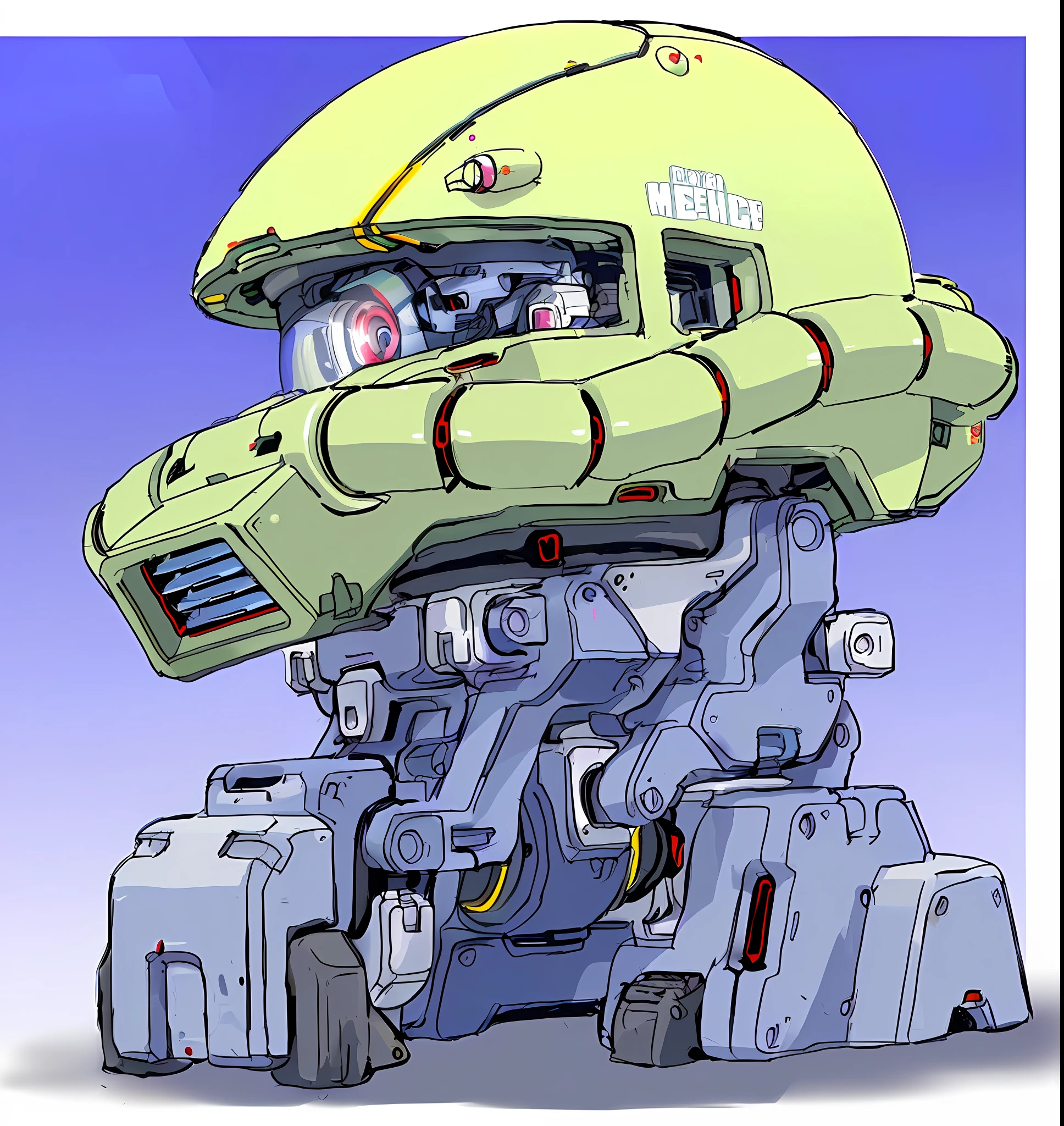 Robot cartoon with helmet, full color illustration, manatee shaped mecha, mechanized art concept, cool mech style, sea punk mecha, mecha, mecha body, giant mecha robot, mecha inspiration, mecha robot detail, space mecha, mecha portrait, mecha, mecha art, mecha robot