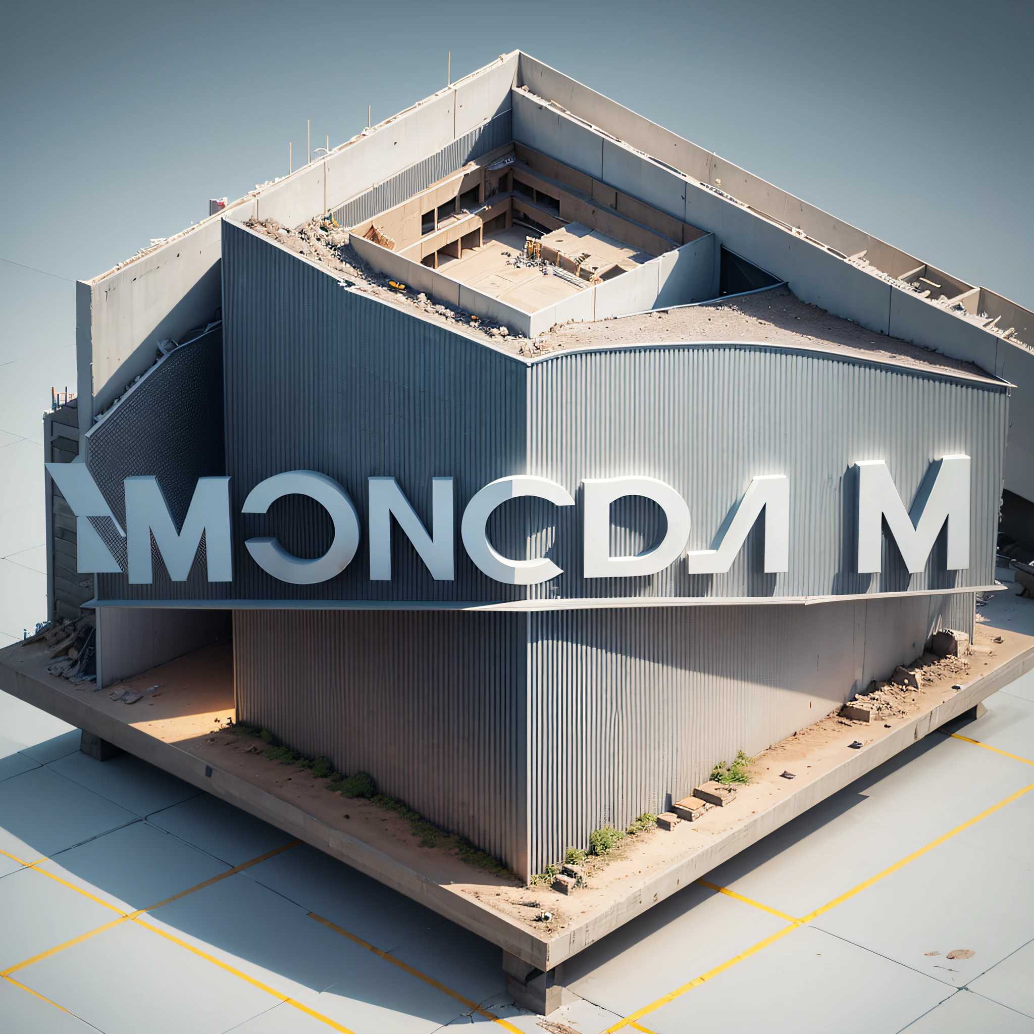 Create the logo of the company "house monolith m", the company is engaged in concrete and rough construction work --auto --s2