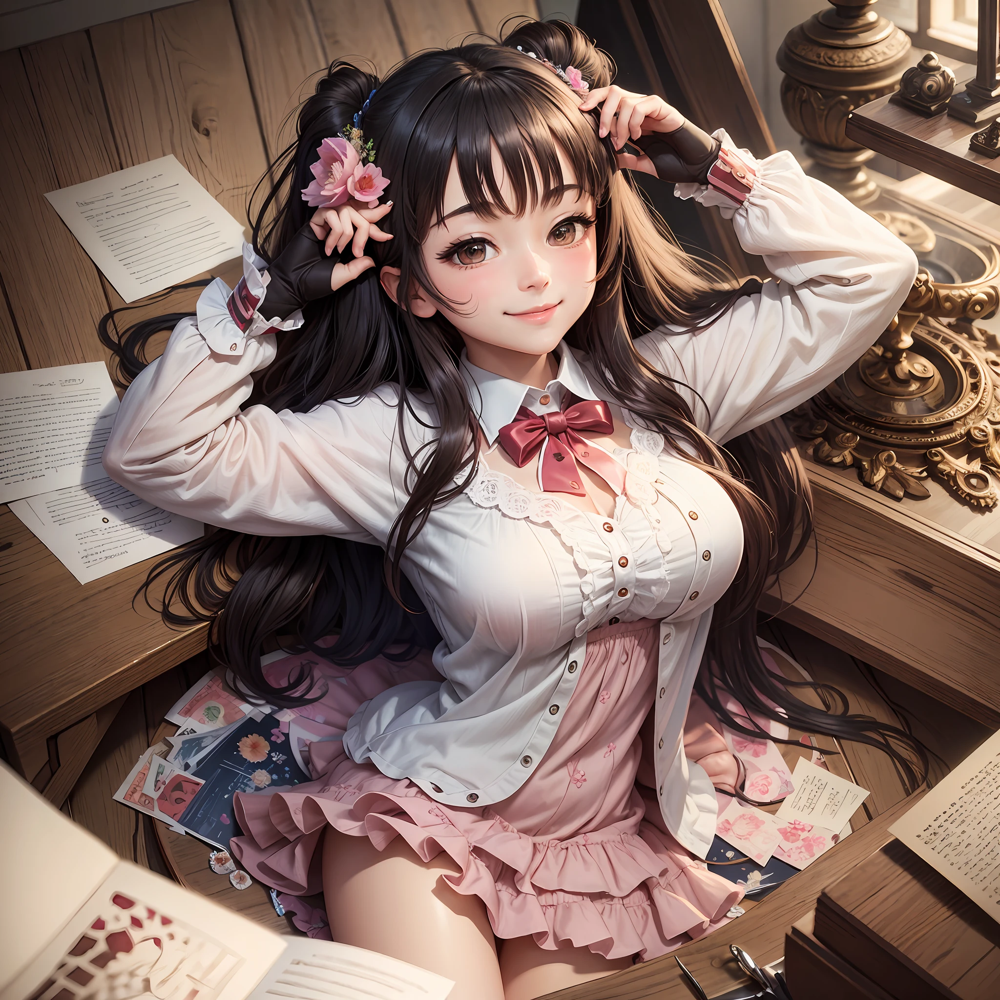 ultra-detailed, masterpiece, highest quality, love letter, pov,smile,blush --auto --s2