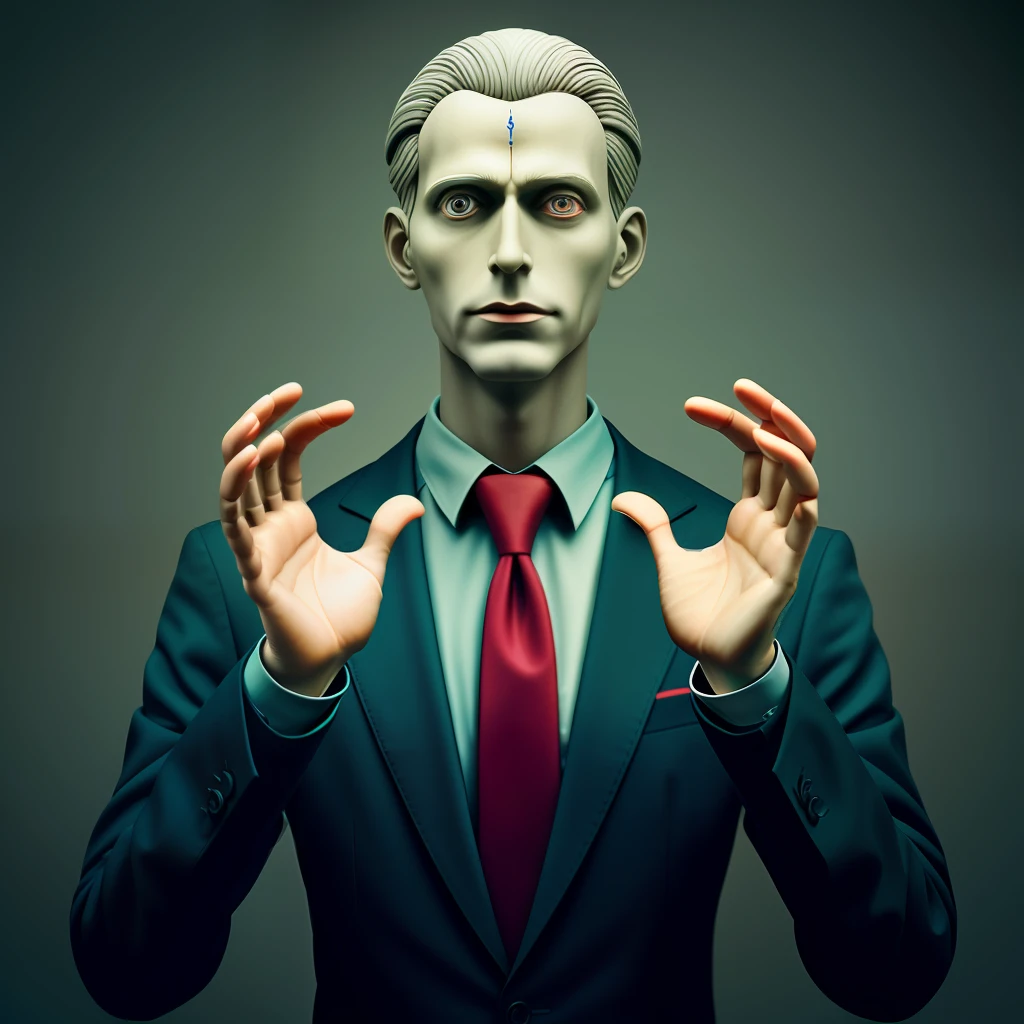 Marionette, hands controlling, photorealistic, male, man, manipulation, 4k, ultraHd