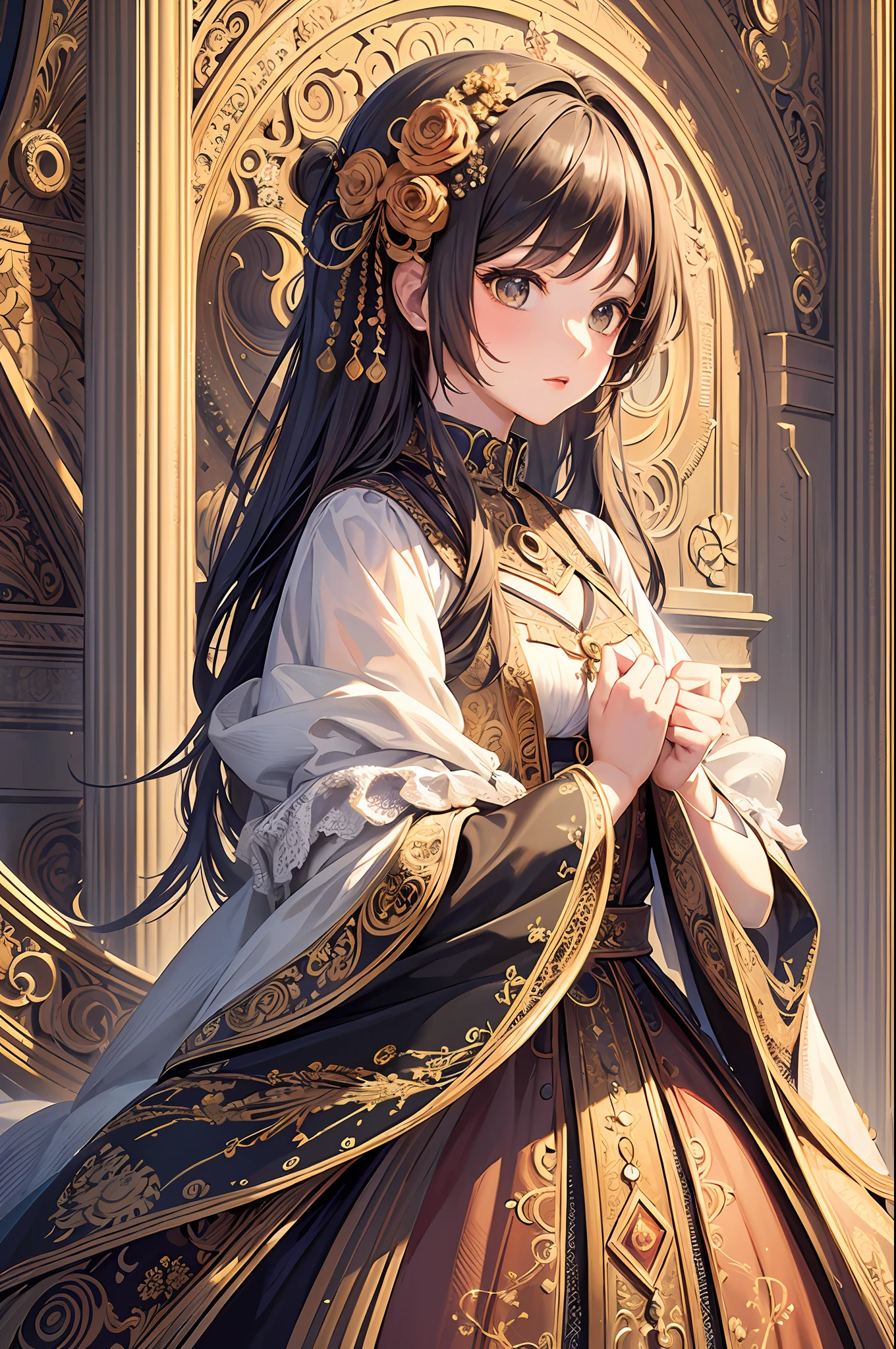 (masterpiece, top quality, best quality, official art, beautiful and aesthetic:1.2), (1girl:1.3), (fractal art:1.3),