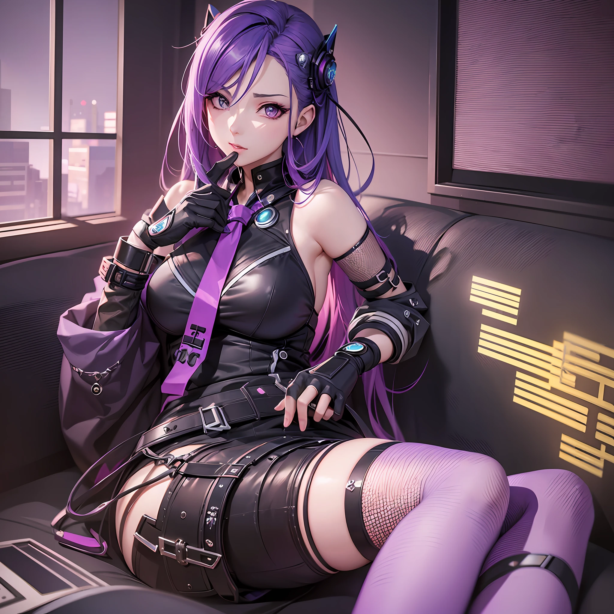 anime characters sitting on a couch with a purple light, high definition cgsociety, jinx from arcane, deviantart artstation cgscosiety, cyber steampunk 8 k 3 d, jinx from league of legends, 2. 5 d cgi anime fantasy artwork, stunning cgsociety, cyberpunk 2 0 y. o model girl, 2 b, 2b, cgsociety inspired --auto --s2
