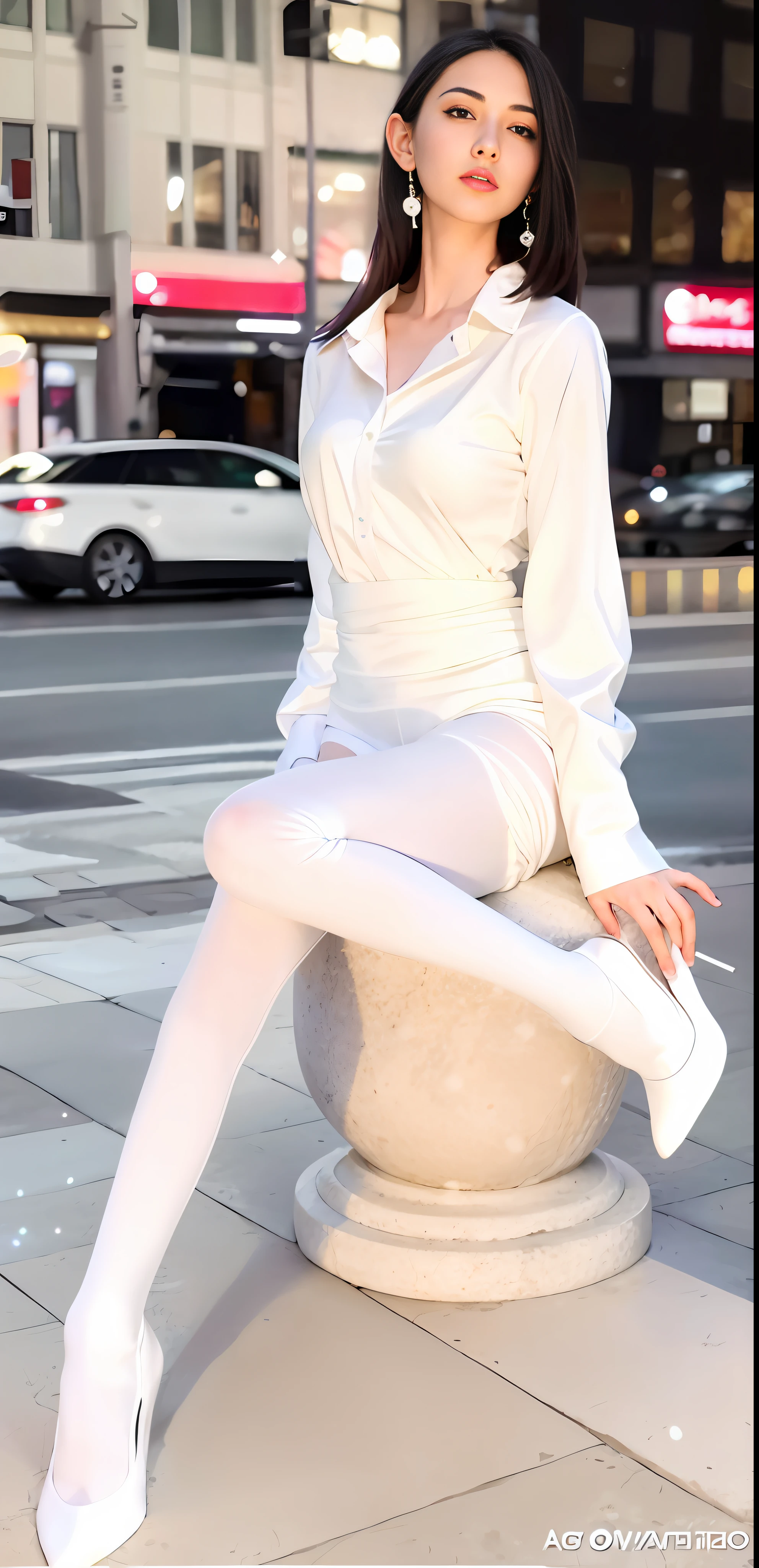 araffe sitting on a stone pedestal in a white shirt and white pants, white tights, wearing white tights, full length and white stockings, smooth white tight clothes suit, pantyhose tights, white tights covered in stars, tights skin, white silky outfit, pale milky white porcelain skin, tights; on the street, nylon tights, tights, tights