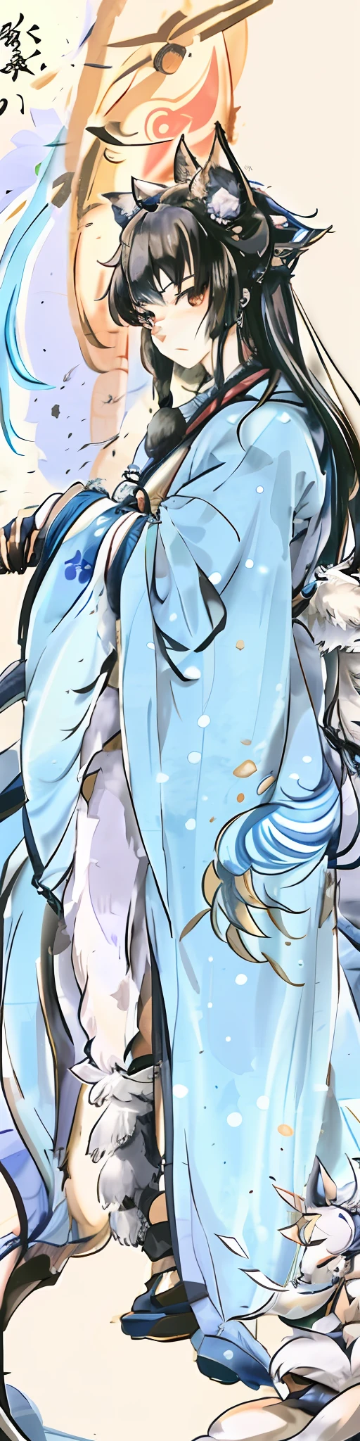 Top quality ultra-fine illustrations, movie poster, Zatoichi, Blind Swordsman, shuimobysim, Chōjū-jinbutsu-giga, picture scroll, tarot card(bamboo forest, dark night with beautiful full moon, rays of light through bamboo, backlighting) (beautiful face and eyes with great detail) absurdres perfect anatomy ((Beastman))) (furry, solo focus, Japanese kimono, ninja, samurai, sword with blue flames, battle duels) (furry anthro:1.7) ((((furry body, wolf facial features, wolf body features)))) ((((wolf muzzle highly detailed fur)))) full body, sturdy look, shouting, combat regime (dynamic pose),