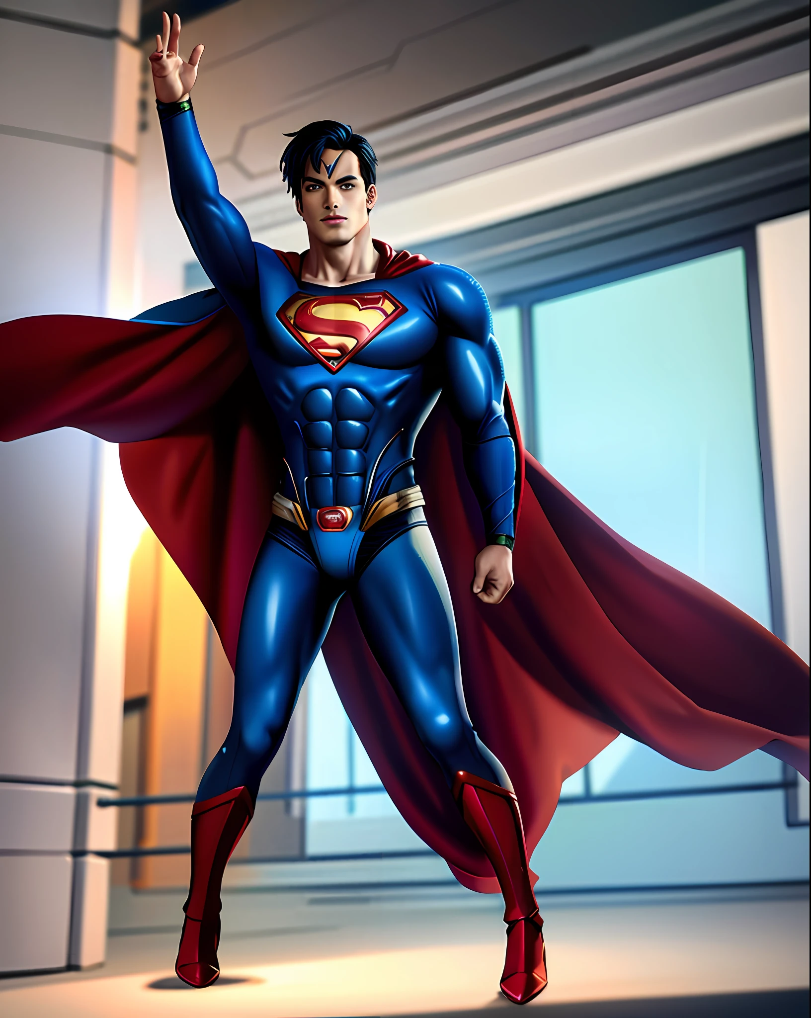 Superman (justice league), 2D, full body, Stand