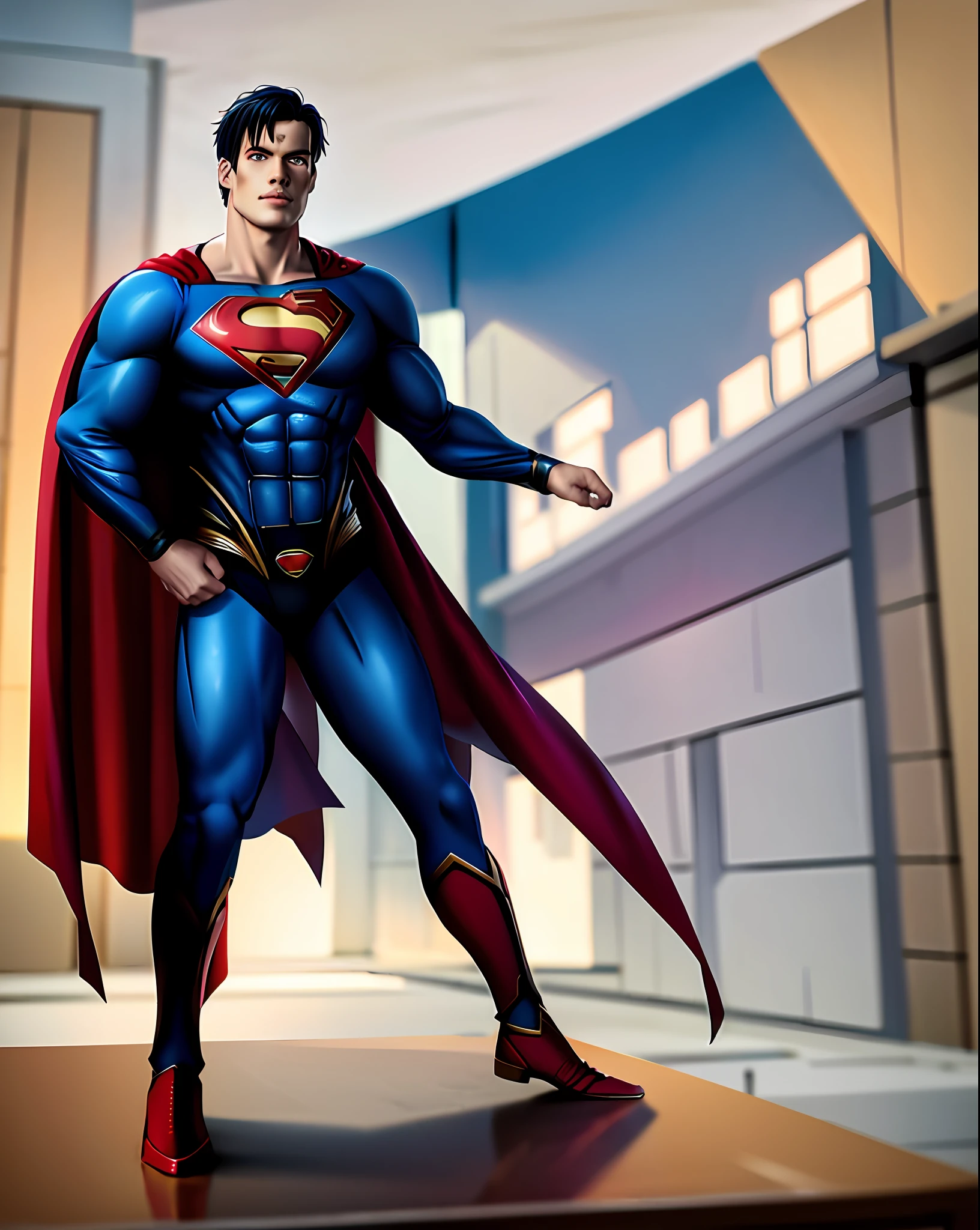 Superman (justice league), 2D, full body, Stand