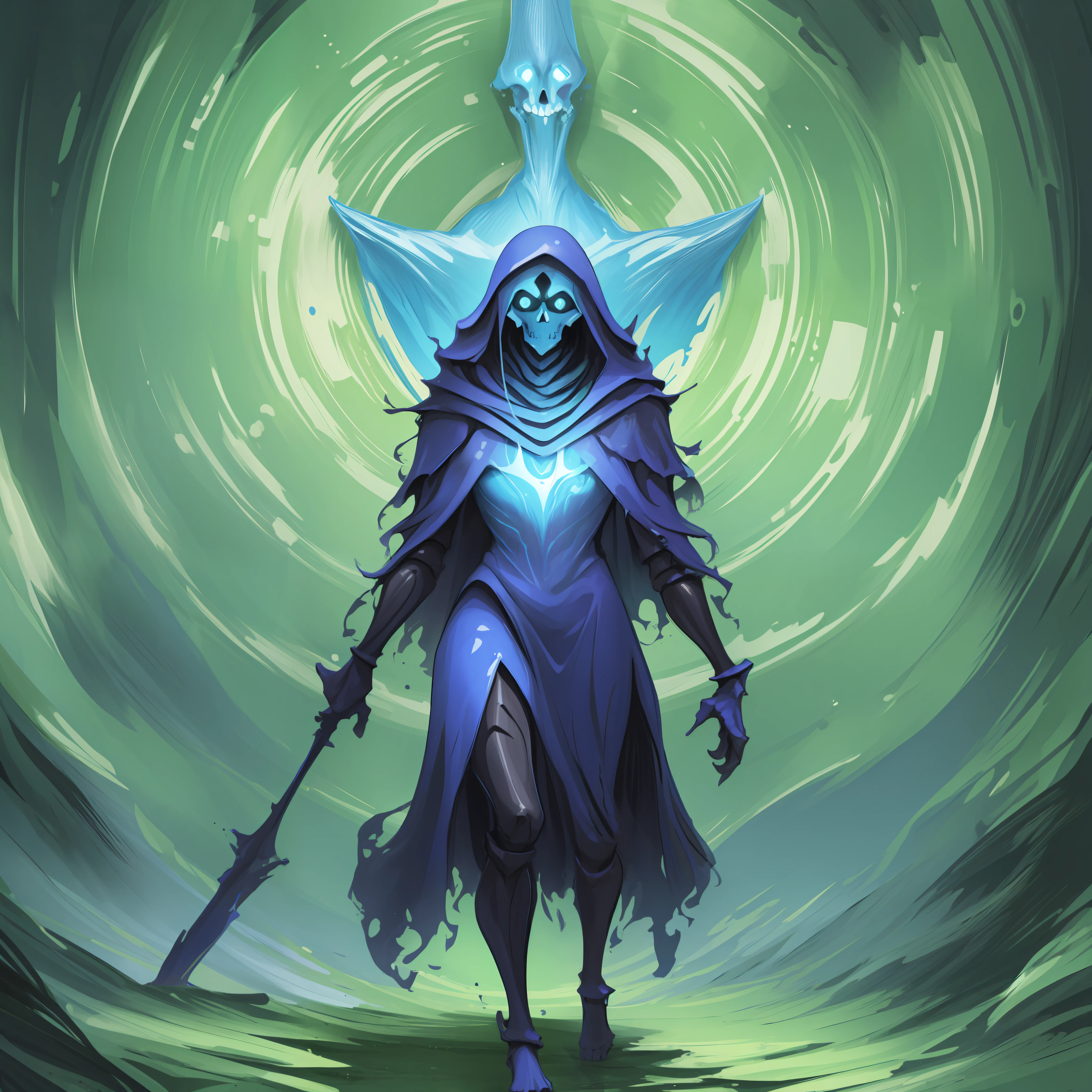 (Masterpiece, Best Quality, Highres:1.4), full body of a strange skeletal ancient creature lich fantasy portrait