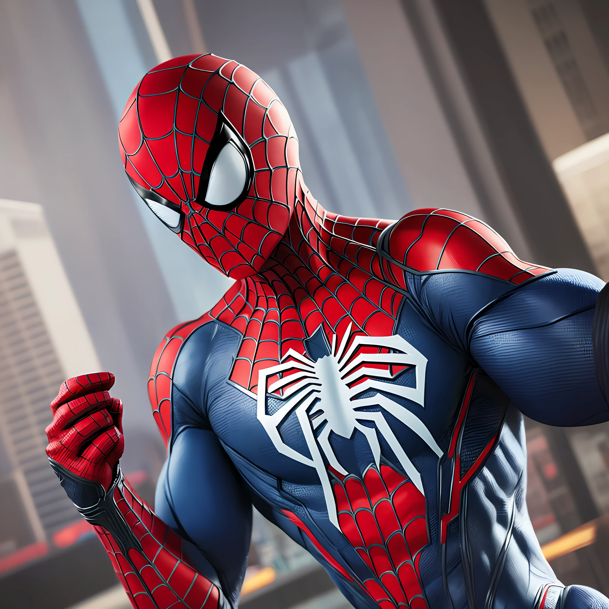 Describe how you would approach the challenge of creating an ultra-realistic representation of Spider-Man, keeping in mind the demands of a client who expects an accurate and authentic depiction. How would you deal with the need to balance the aesthetic needs with the technical demands of producing a detailed and animated three-dimensional model? What techniques would you use to create a true look and feel for the character, while working within a limited budget and schedule? Explain how you would solve any technical challenges involved in creating an ultra-realistic and believable Spider-Man figure. --auto --s2