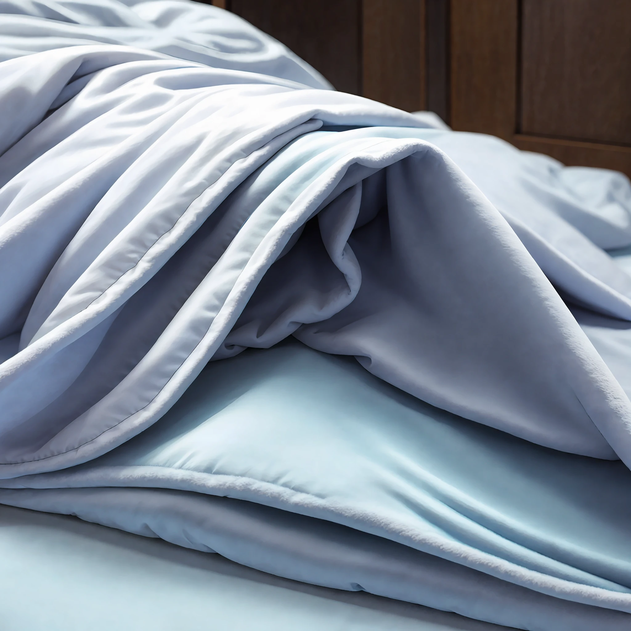 under the blanket of a plush blanket